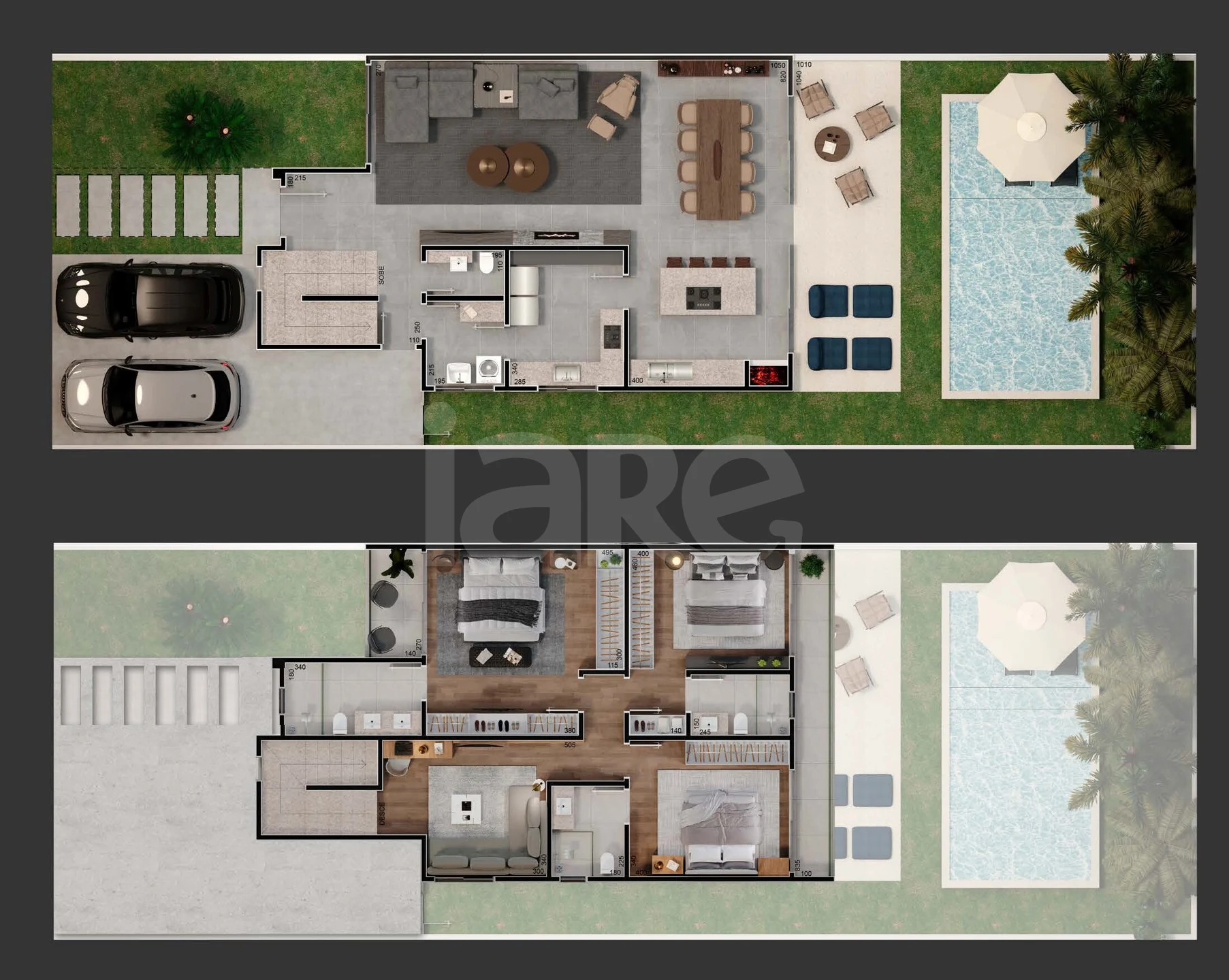 Planta — Casa em Condomínio 256,25 m²