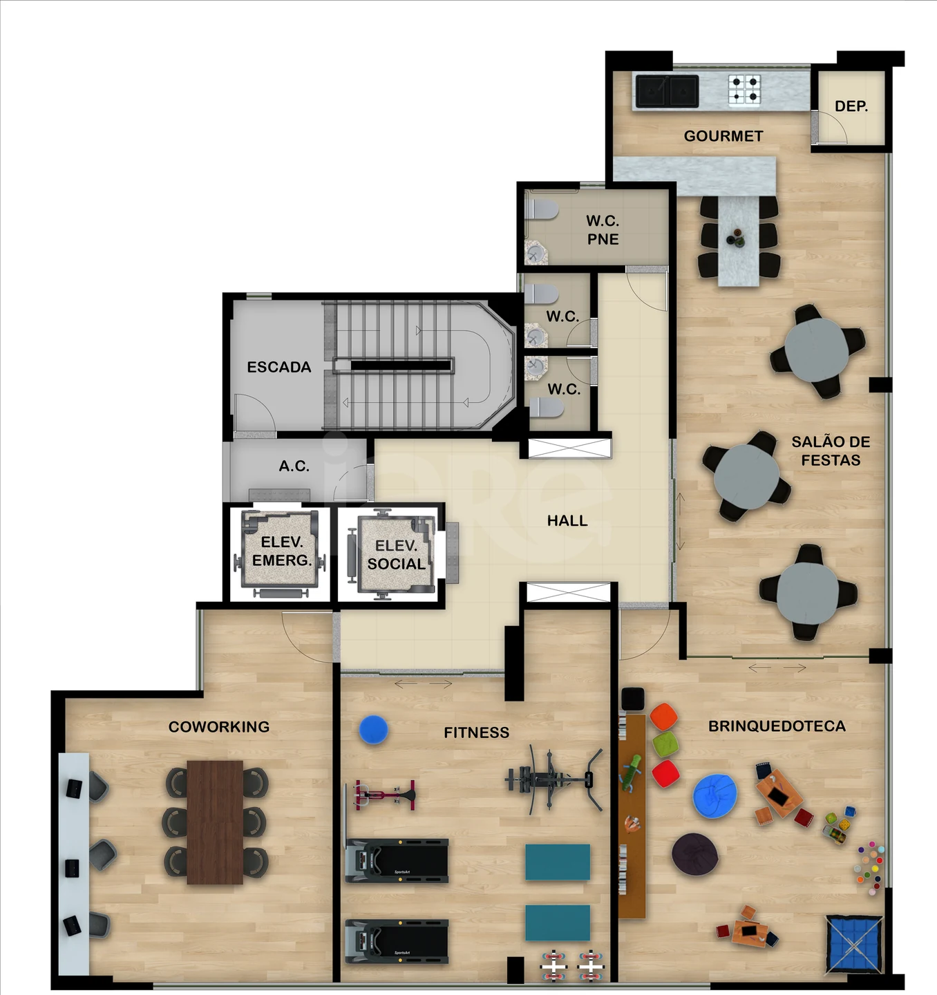 Planta — Pavimento lazer