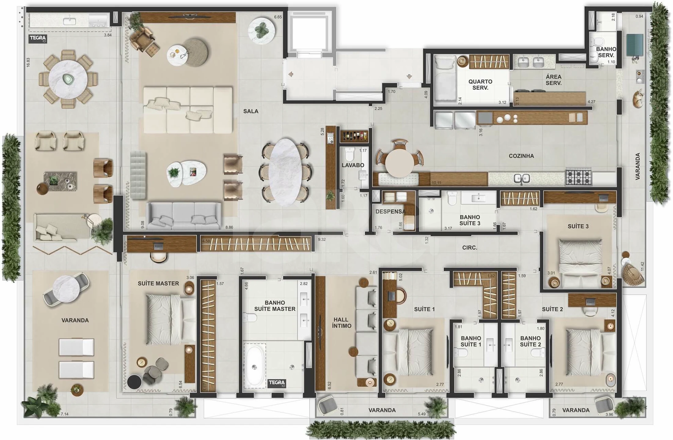 Planta — Apartamento 411,18 m²