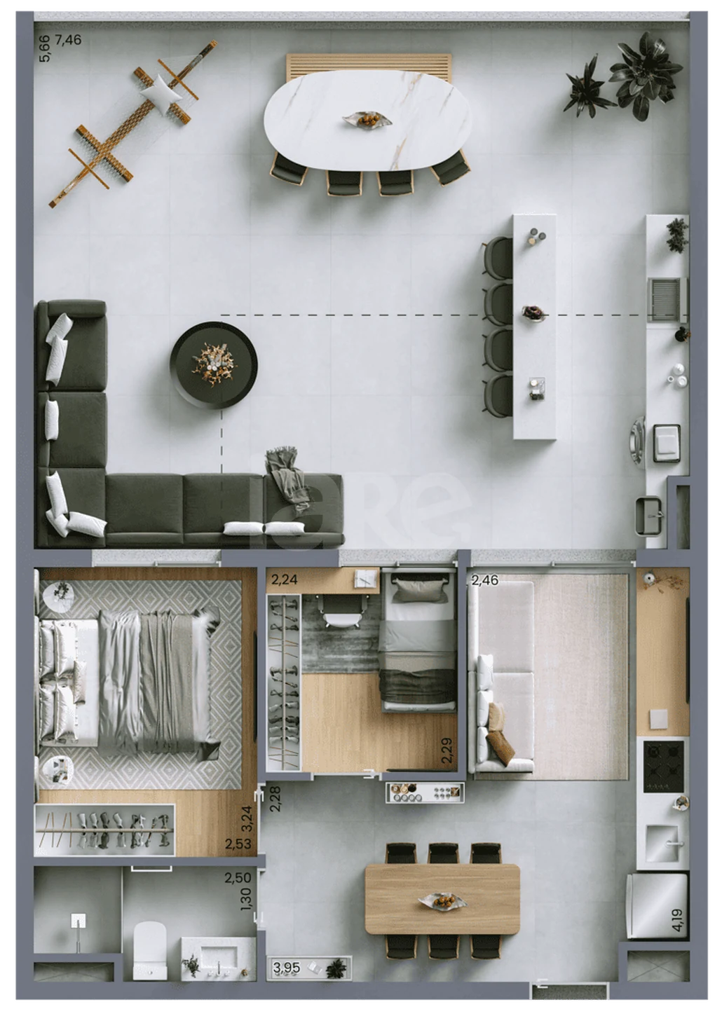 Planta — Garden 84,68 m²