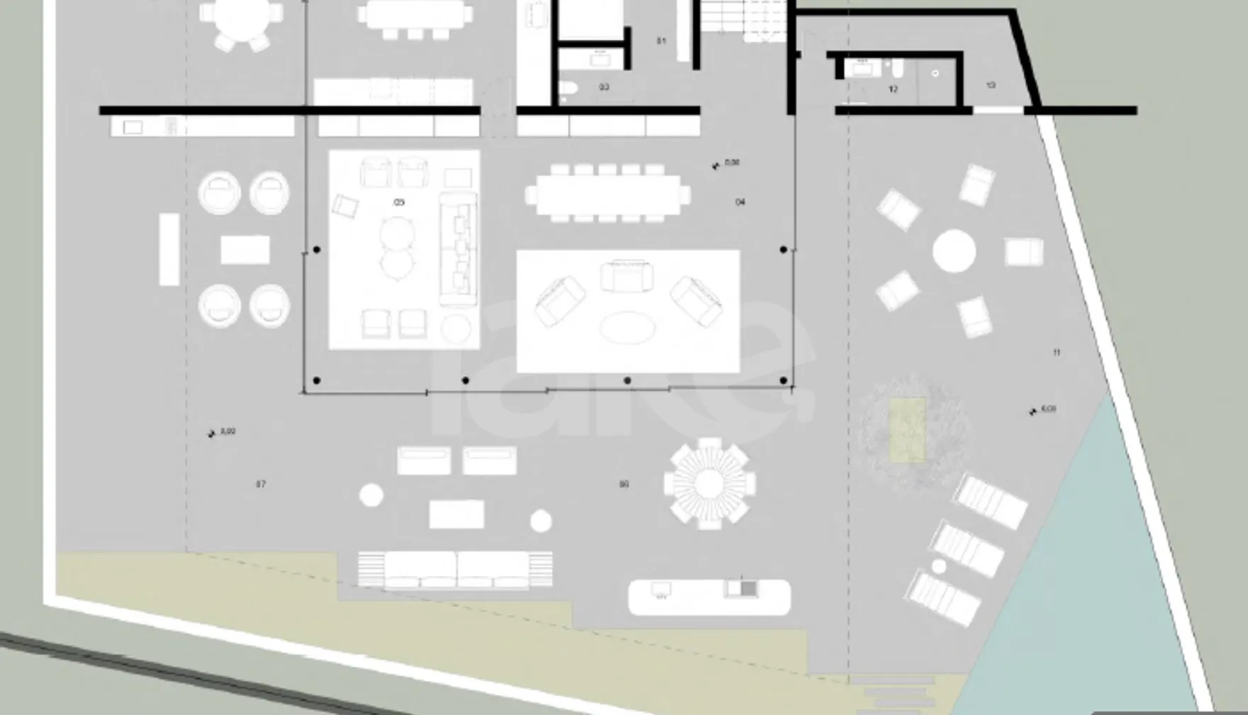 Planta — Planta 02 - 4 dorm 1898m² - térreo