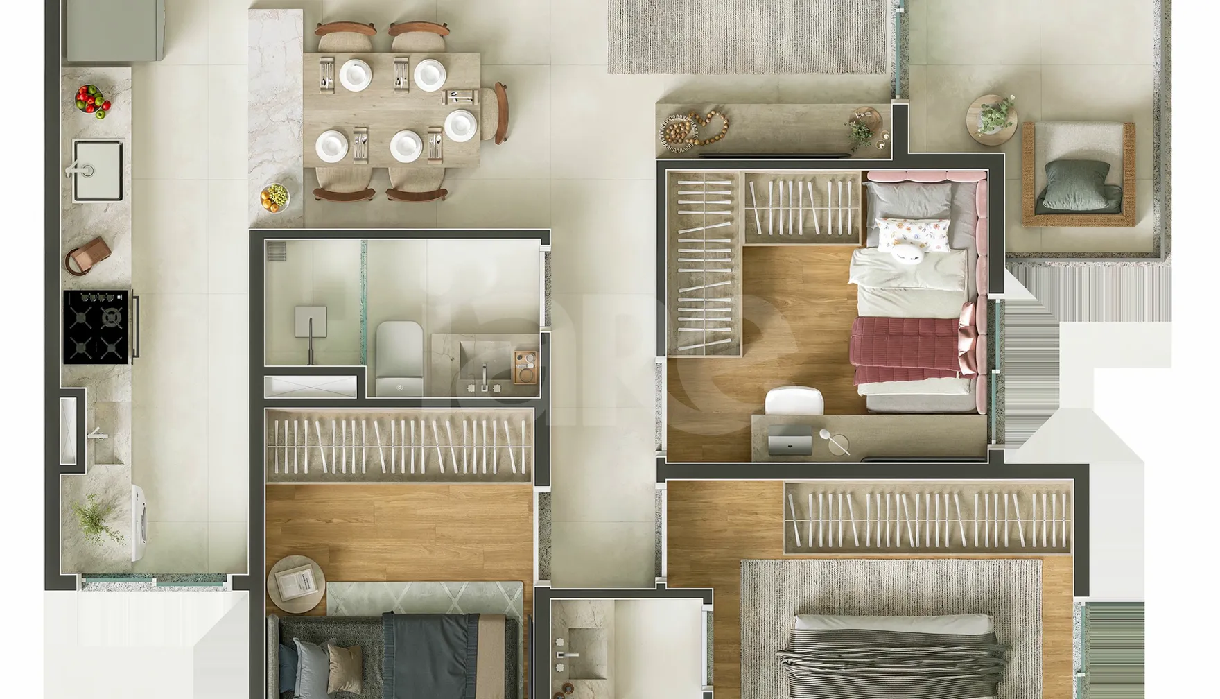 Planta — Apartamento 63 m²