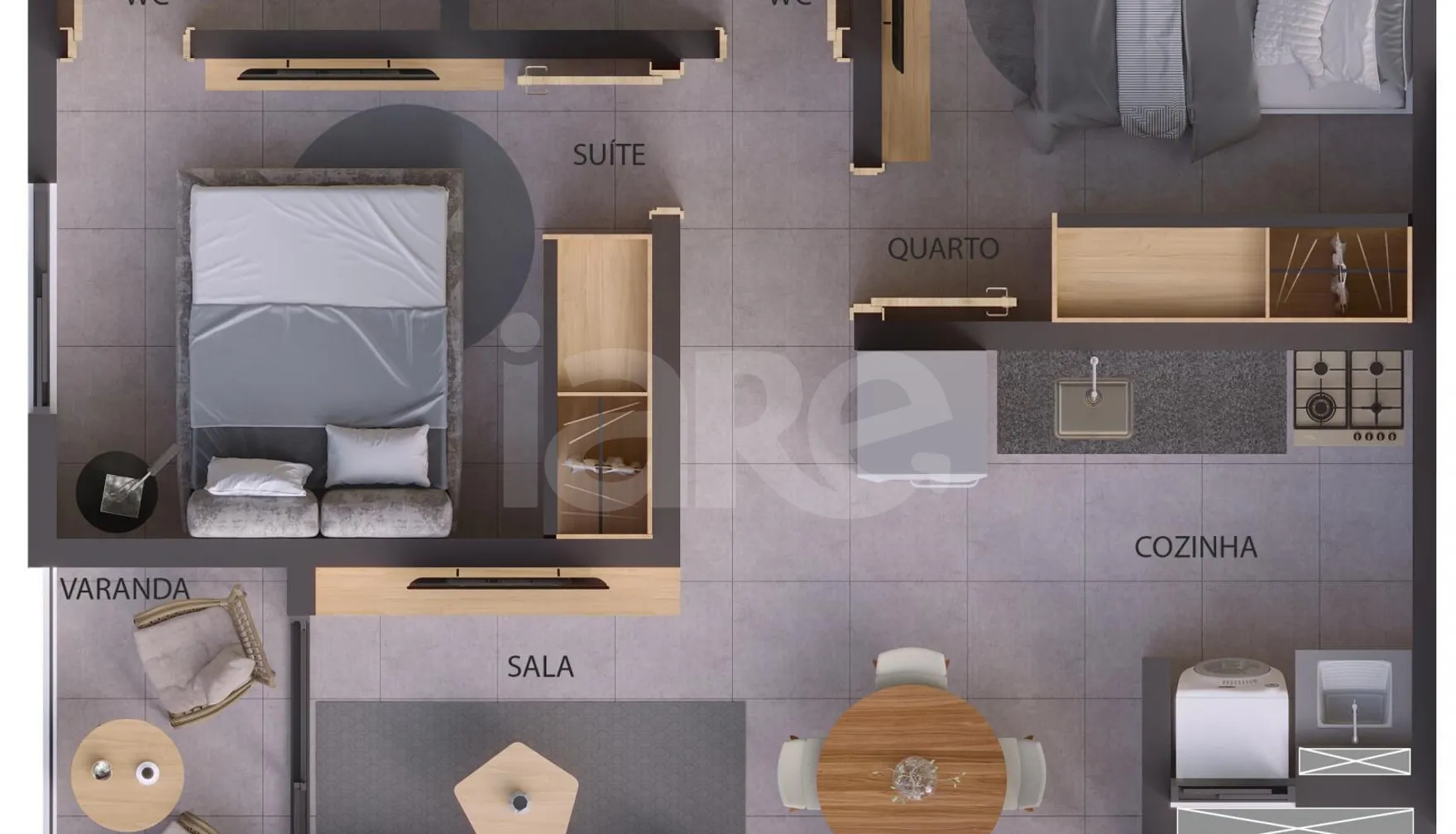 Planta — Apartamento 47,67 m²