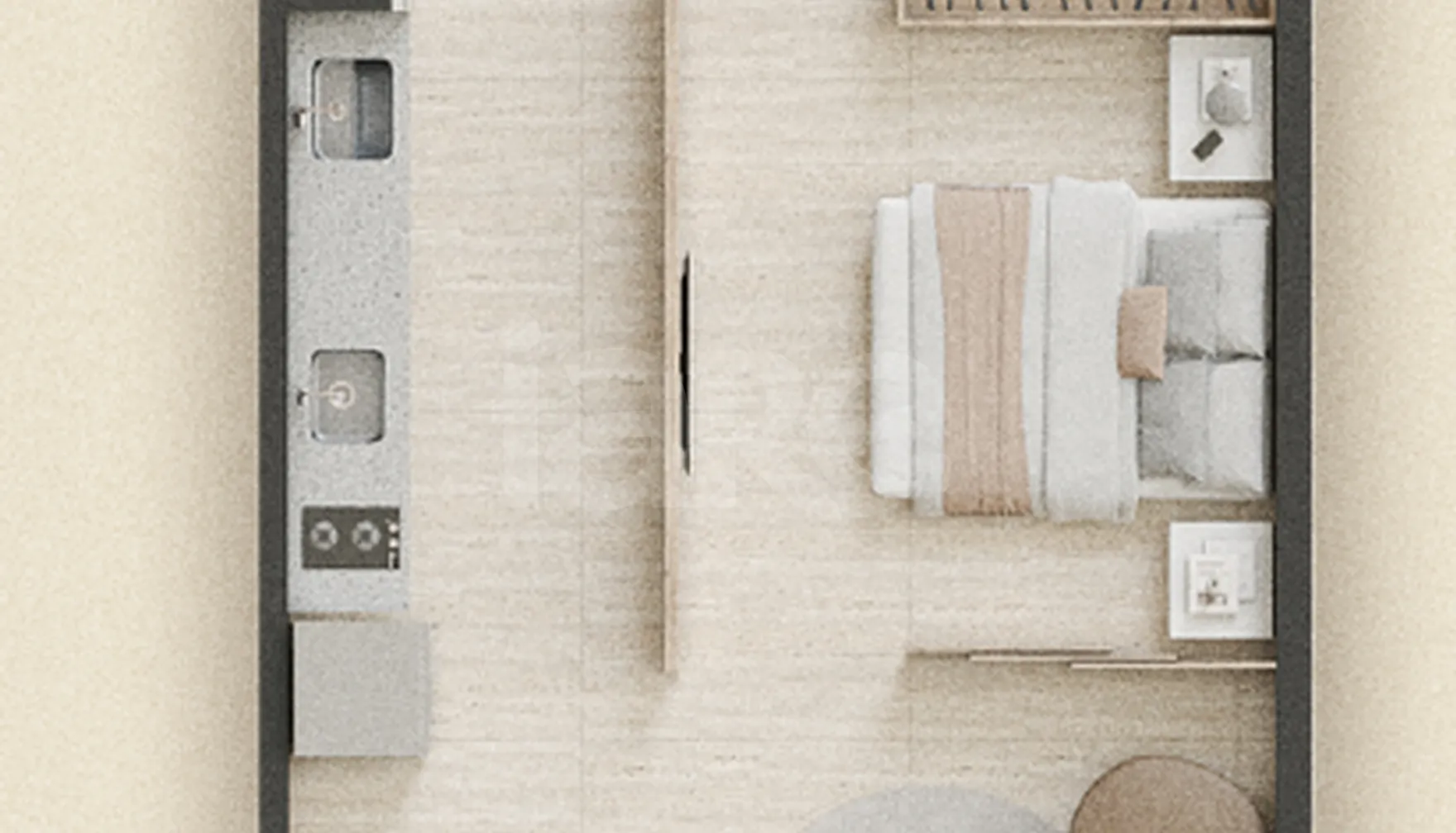Planta — Studio 49,8 m²