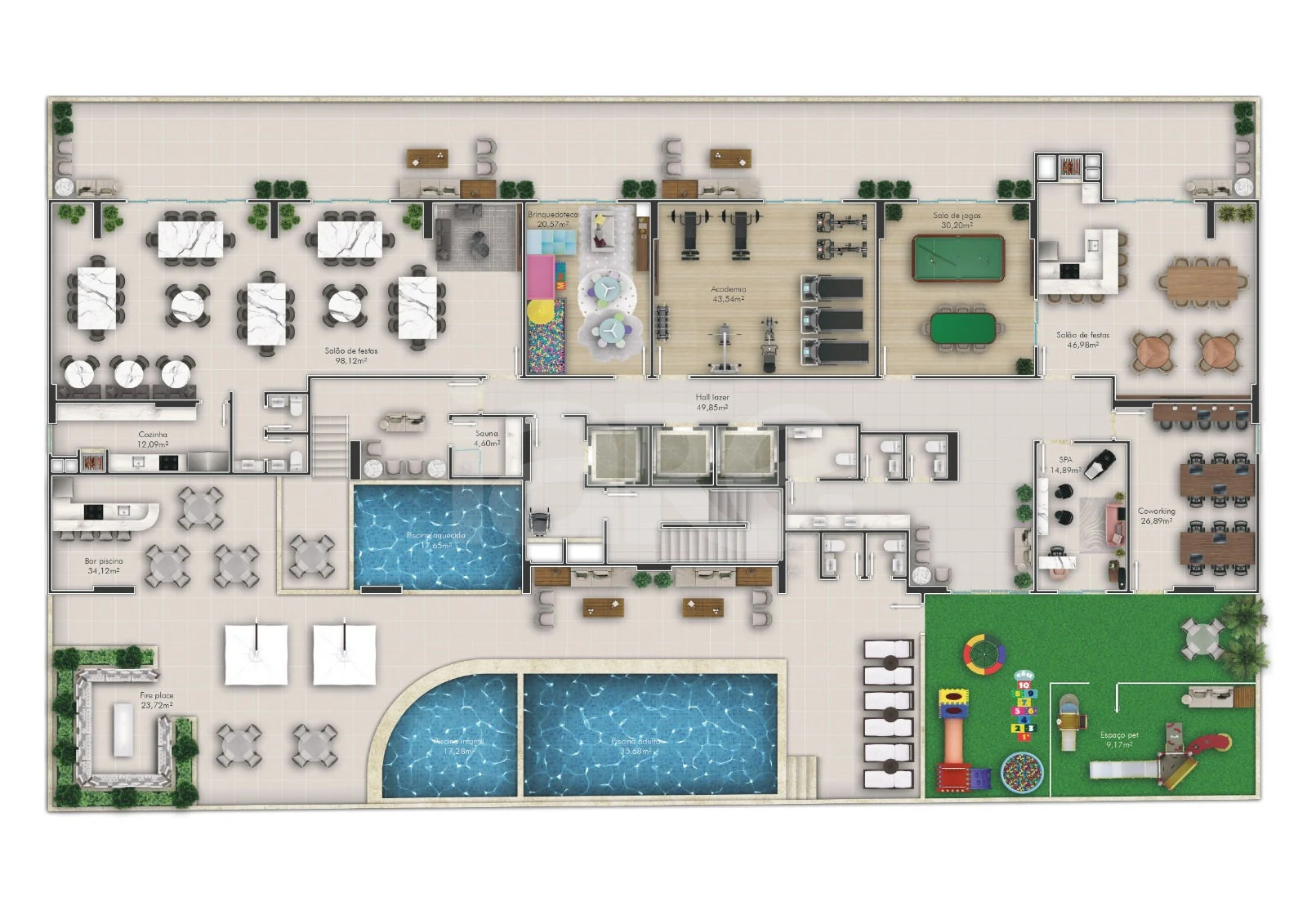 Planta — Pavimento lazer