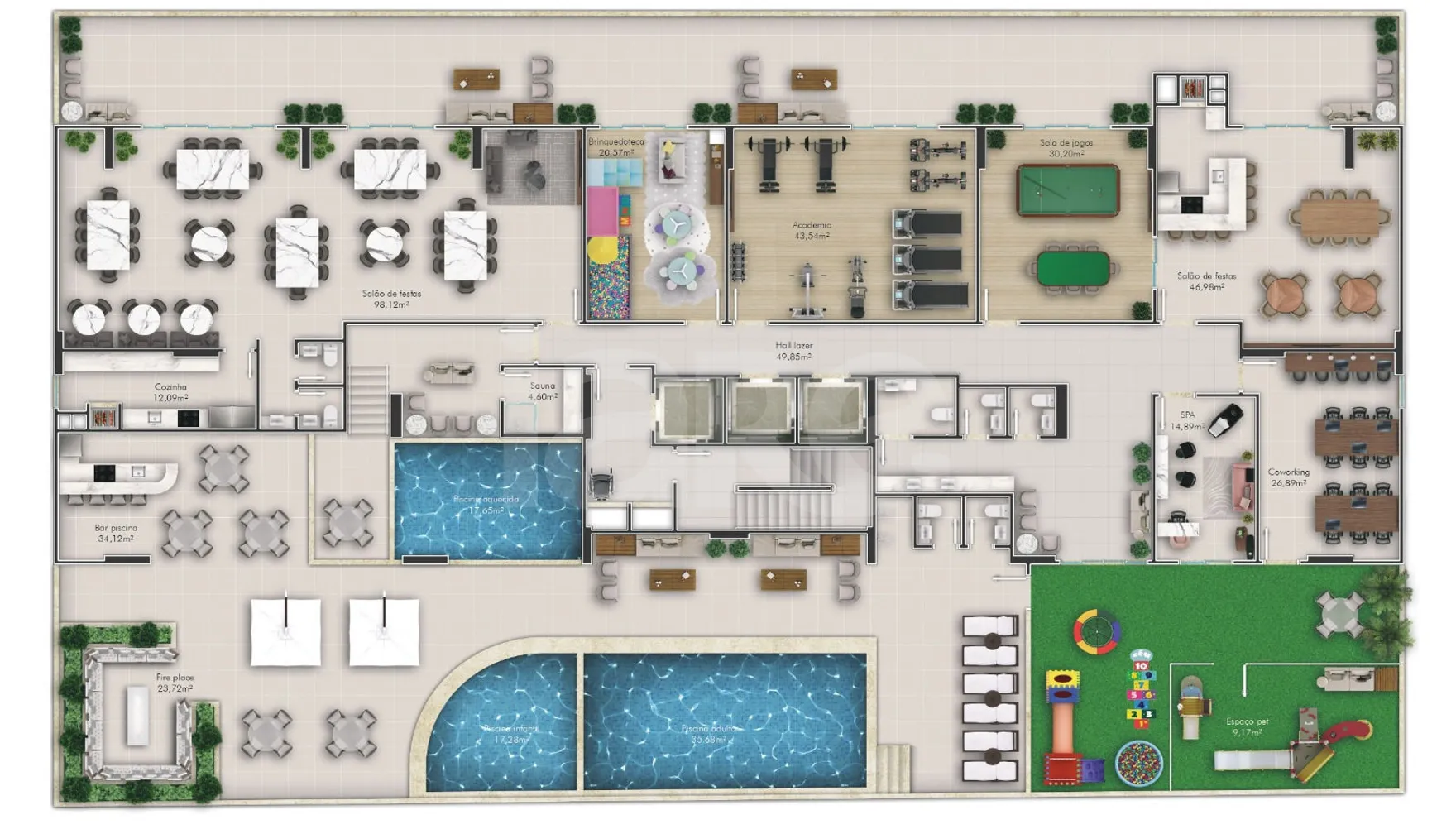 Planta — Pavimento lazer