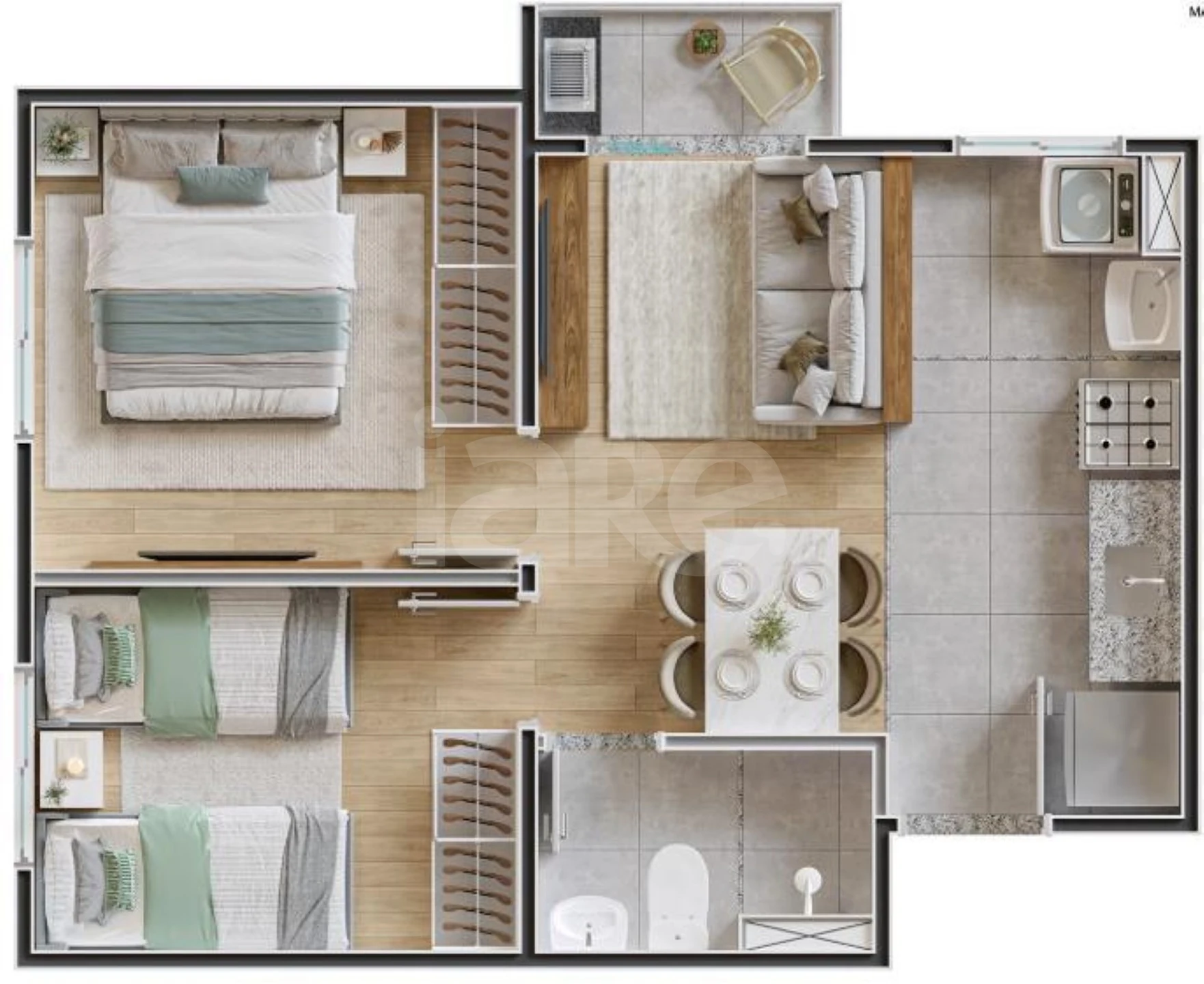 Planta — Apartamento 35,94 m²