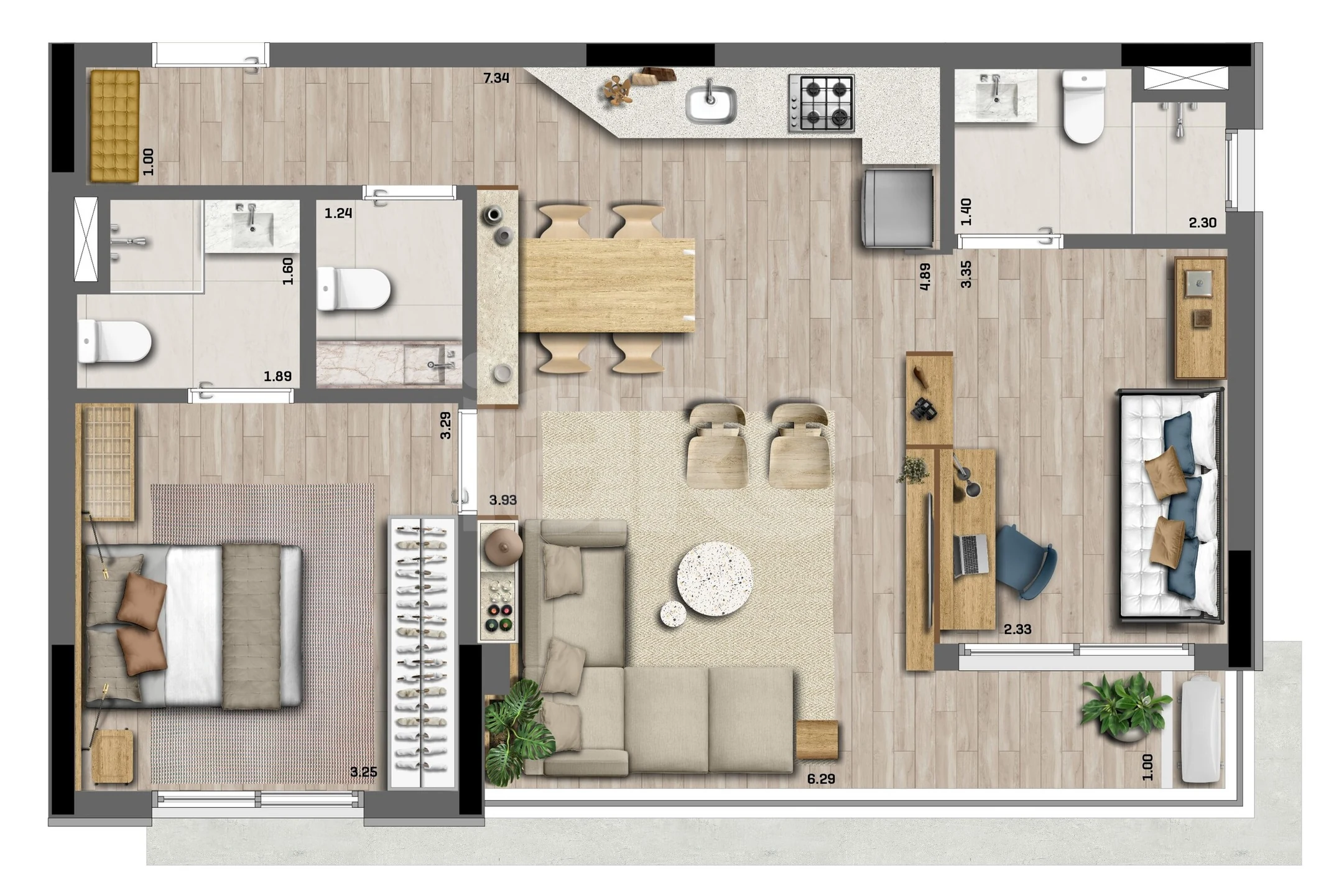 Planta — Garden 82,38 m²
