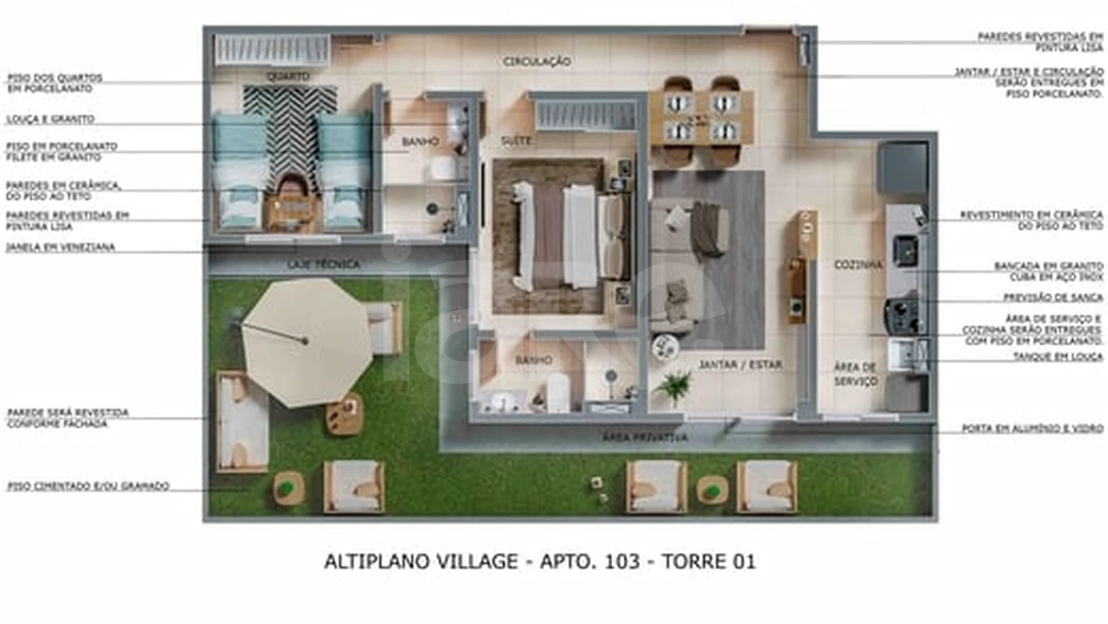 Planta — Garden 58,94 m²
