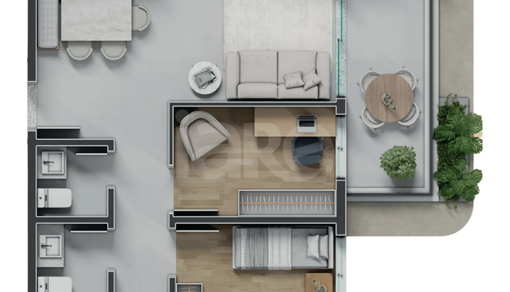Planta — Apartamento 79,91 m²