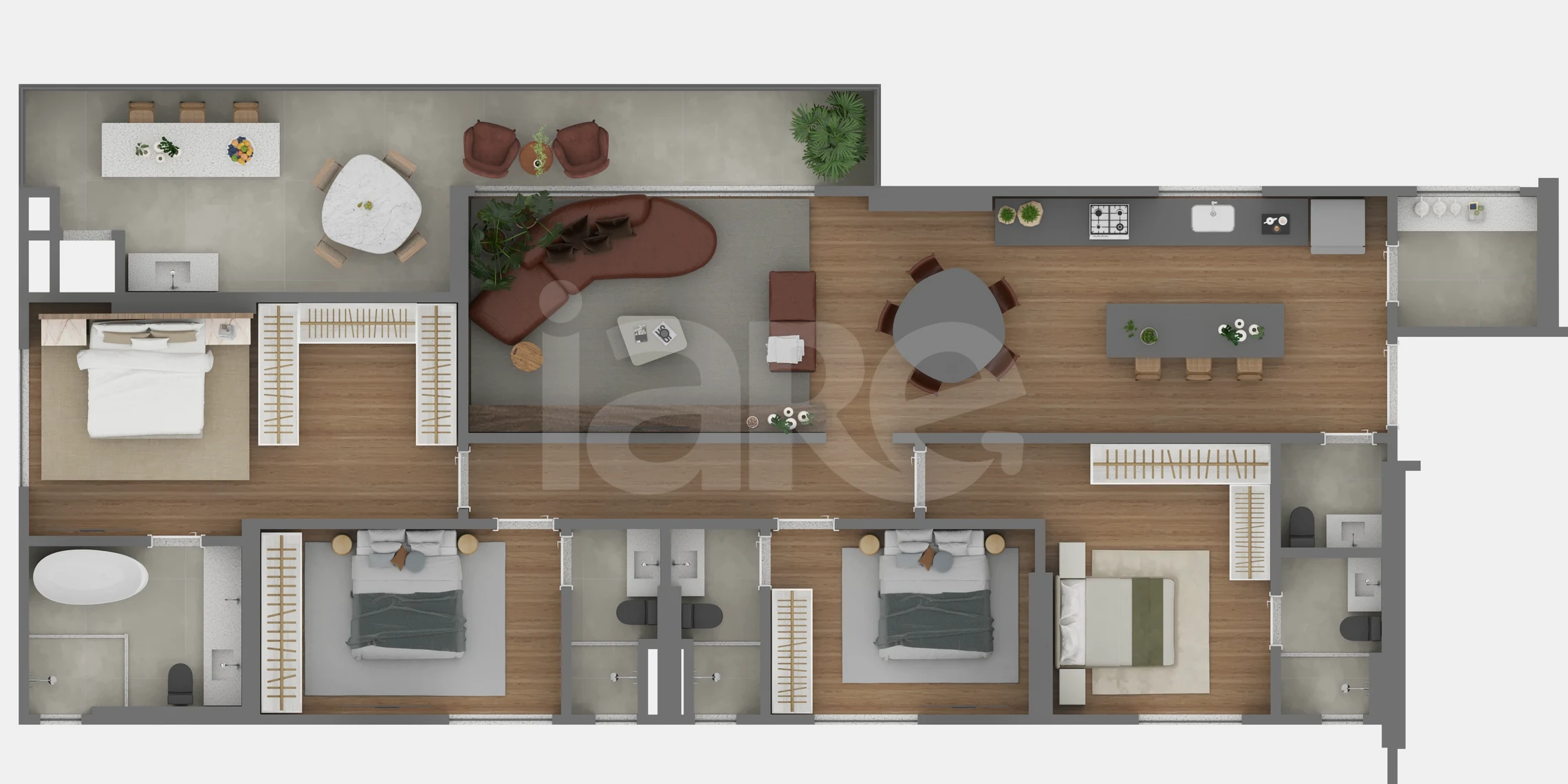 Planta — Apartamento 180 m²