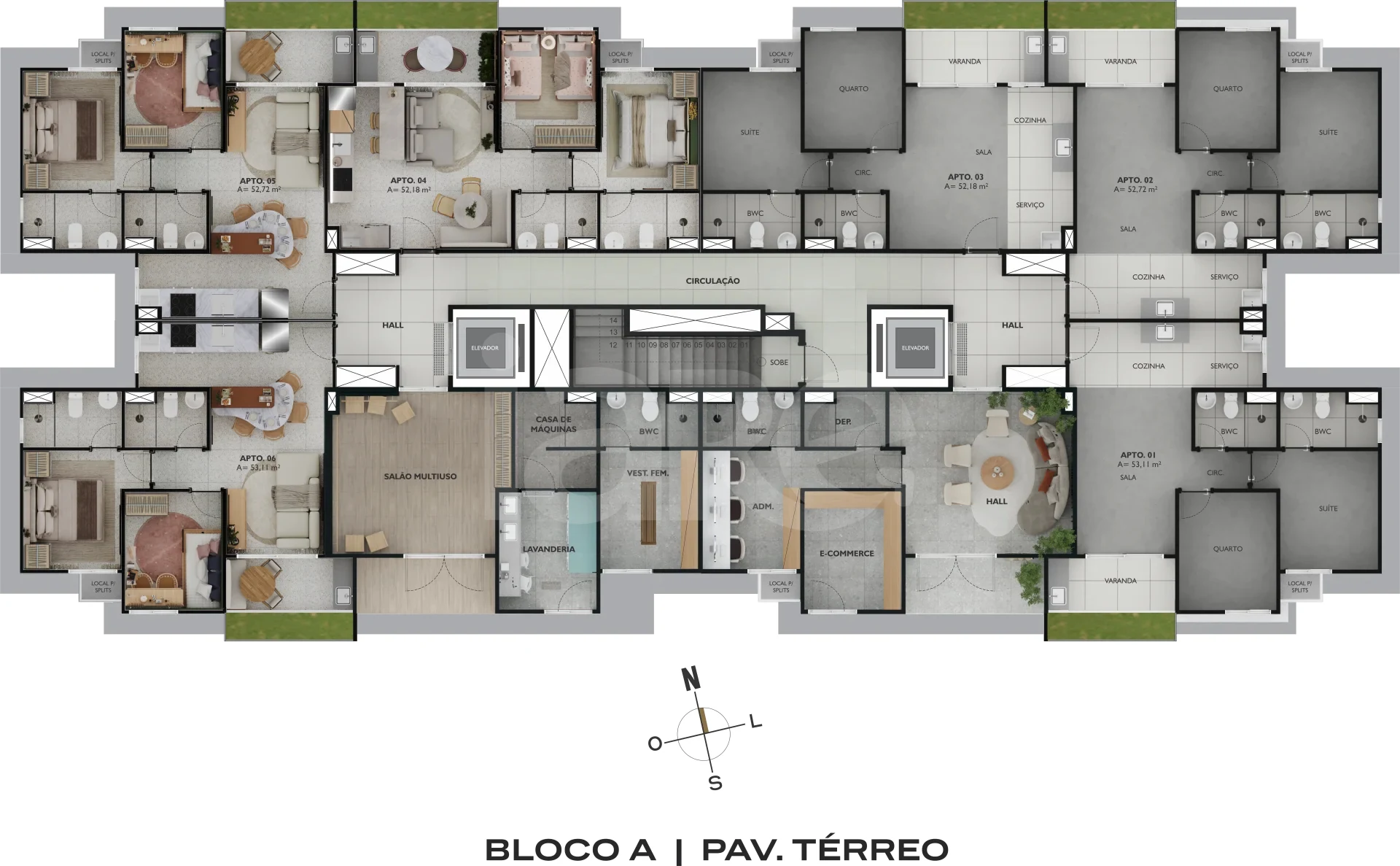 Planta — Pavimento térreo a