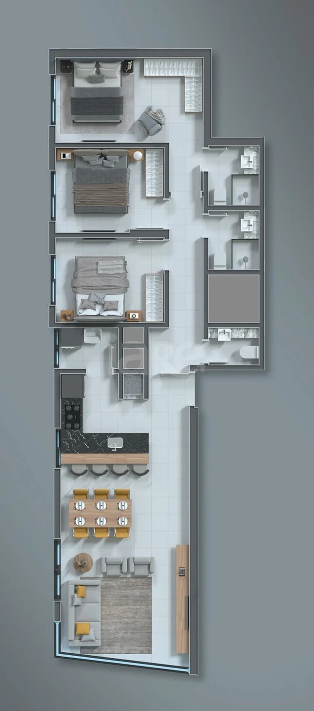 Planta — Apartamento 87,91 m²
