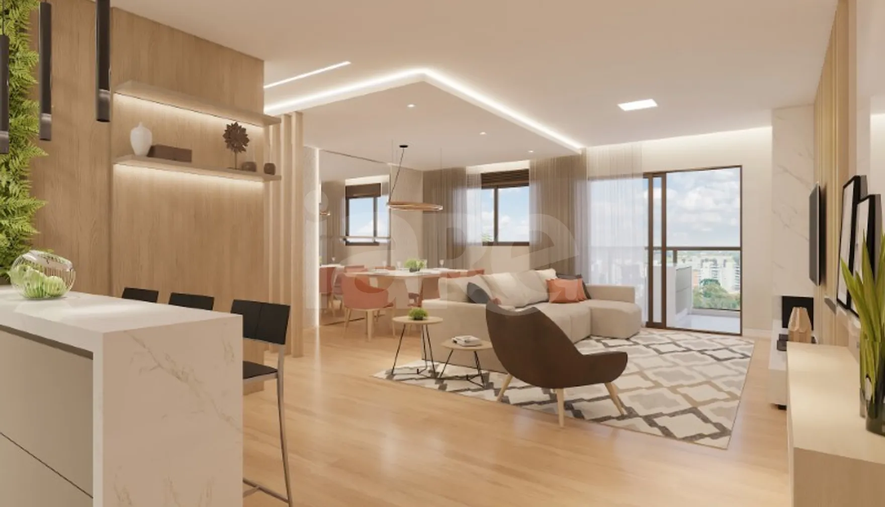 Condomínio Mood - Apartamento com 86,8 m², em Bacacheri — foto 3