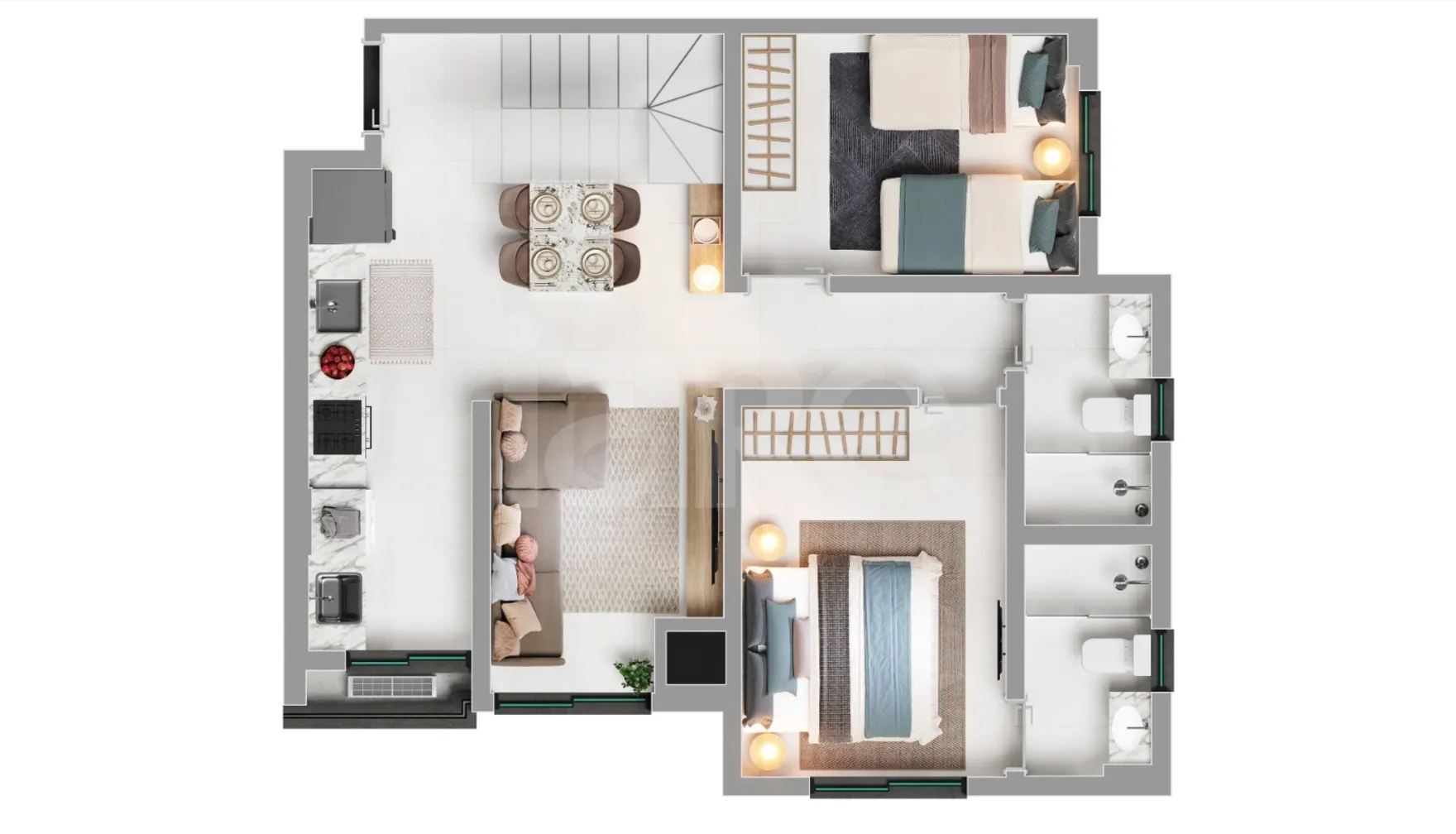 Planta — Garden 92,54 m²