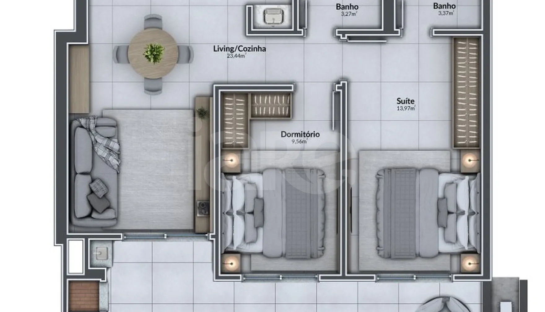 Planta — Garden 90,86 m²