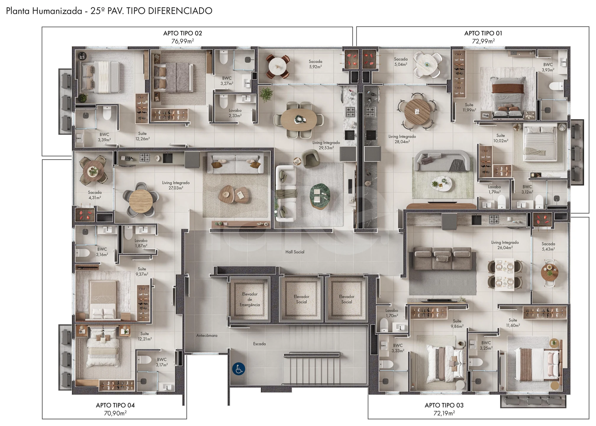 Planta — Pavimento 25