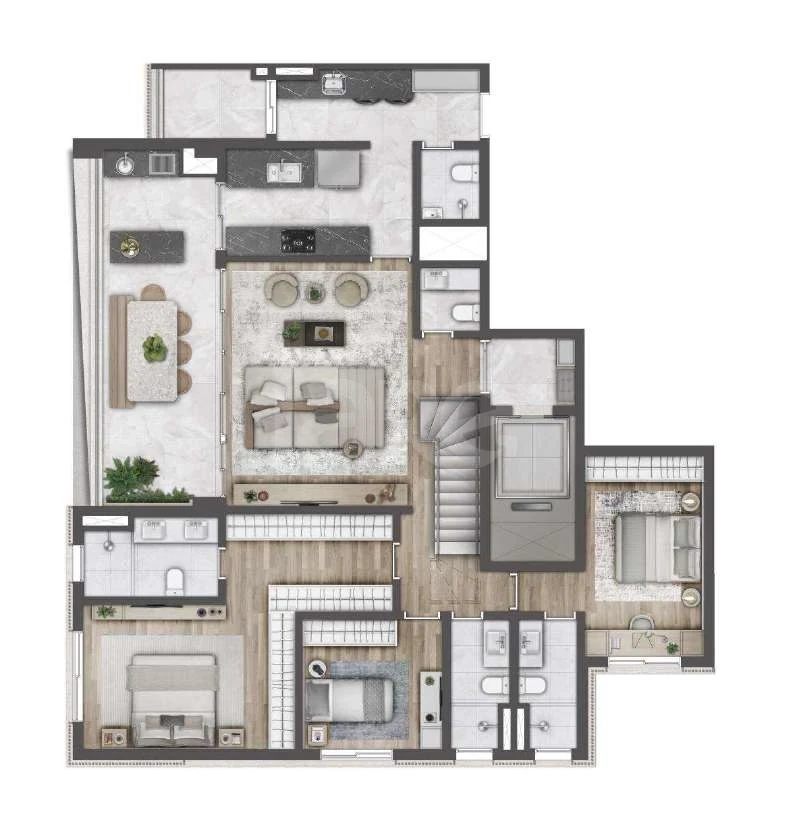 Planta — Cobertura Duplex 305,98 m²