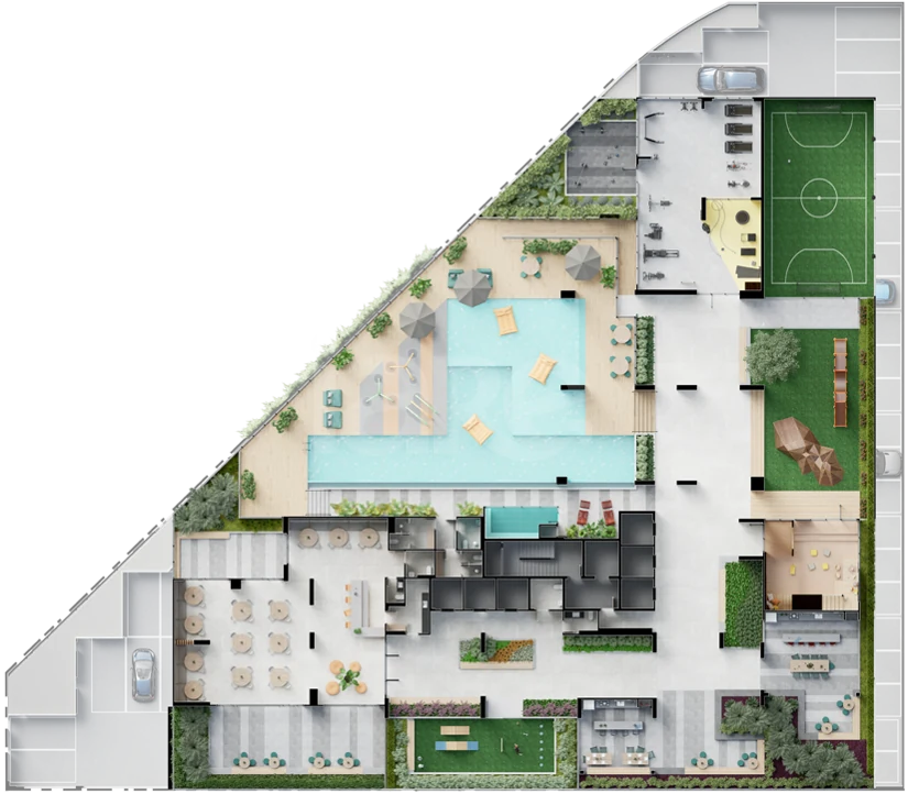 Planta — Pavimento lazer