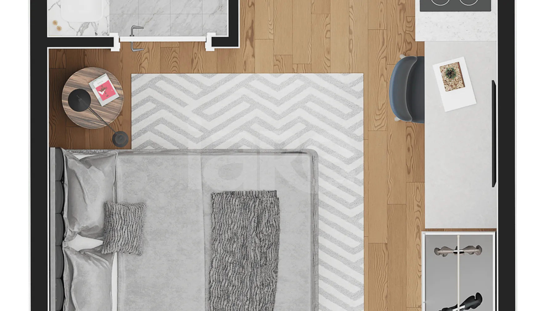 Planta — Studio 20,1 m²