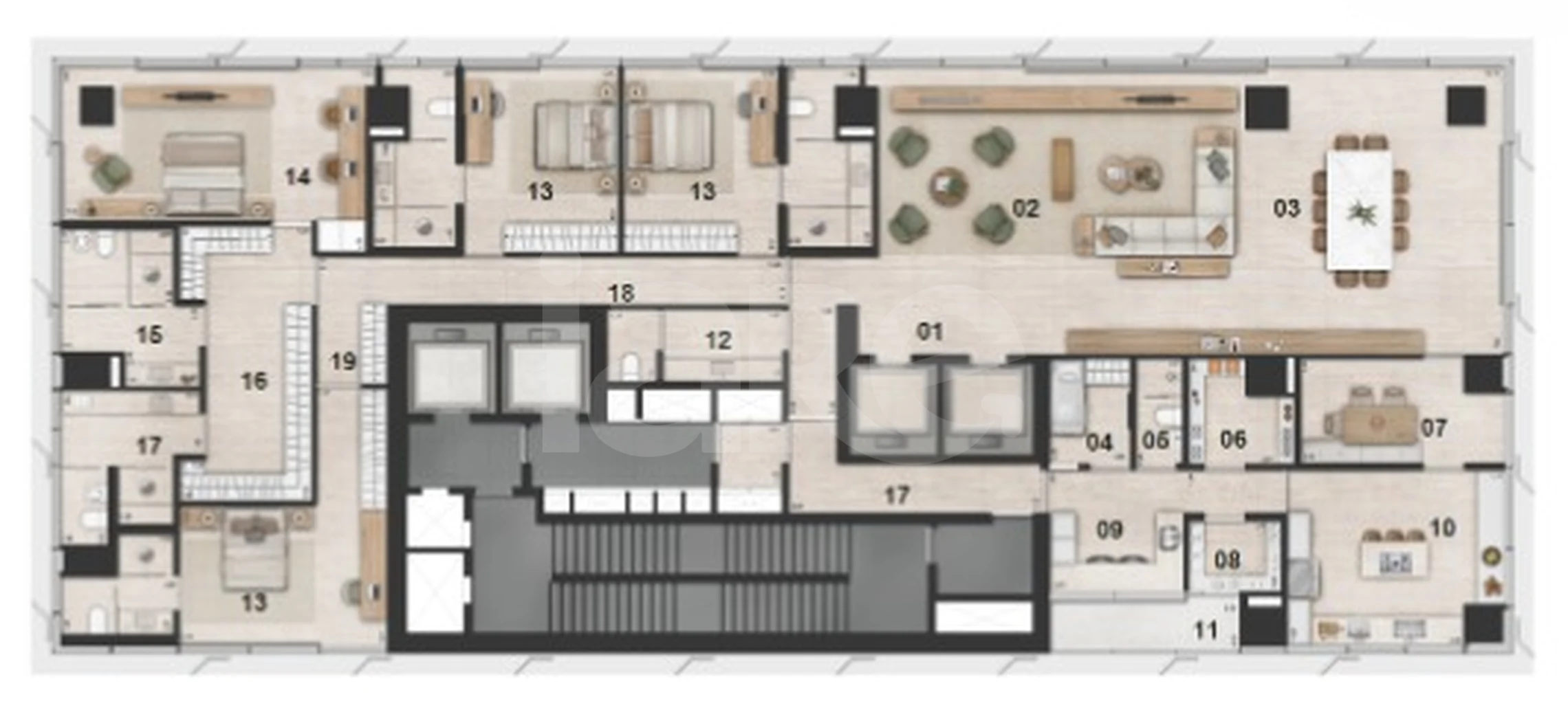 Planta — Apartamento 440,16 m²