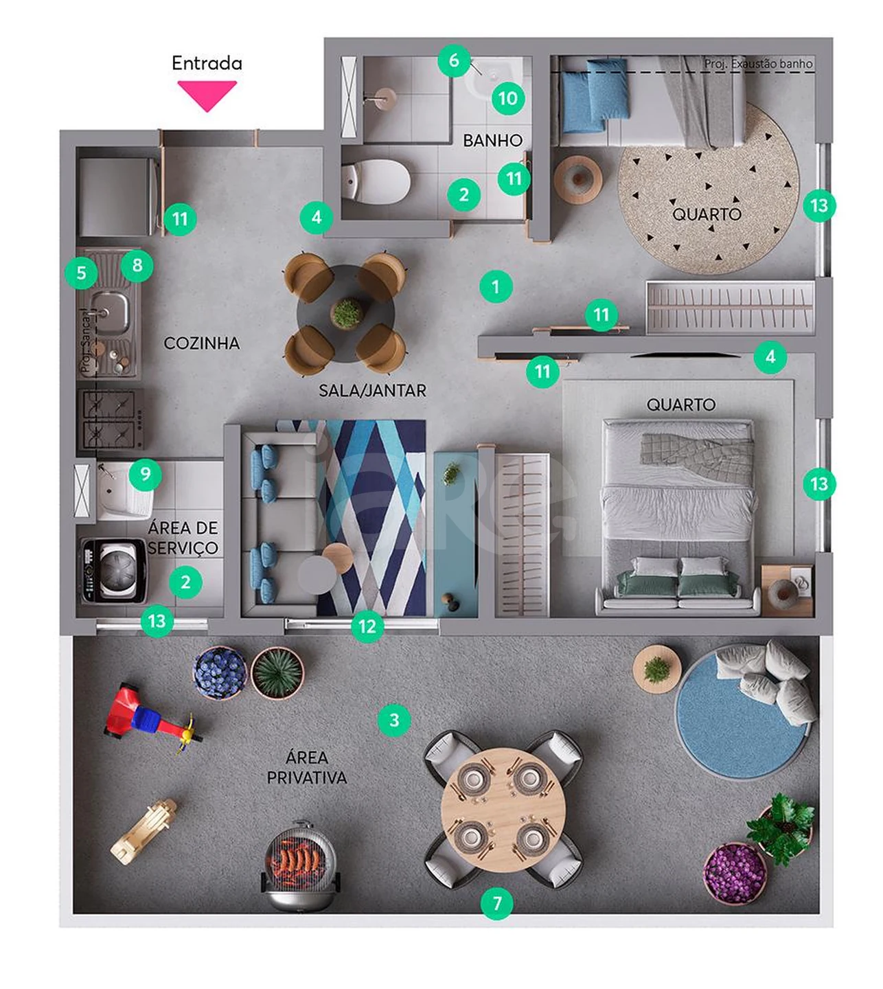 Planta — Garden 65,17 m²