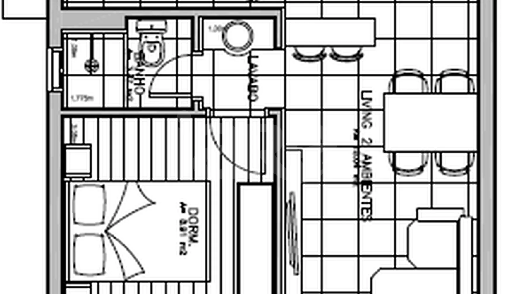 Planta — Apartamento 40,76 m²