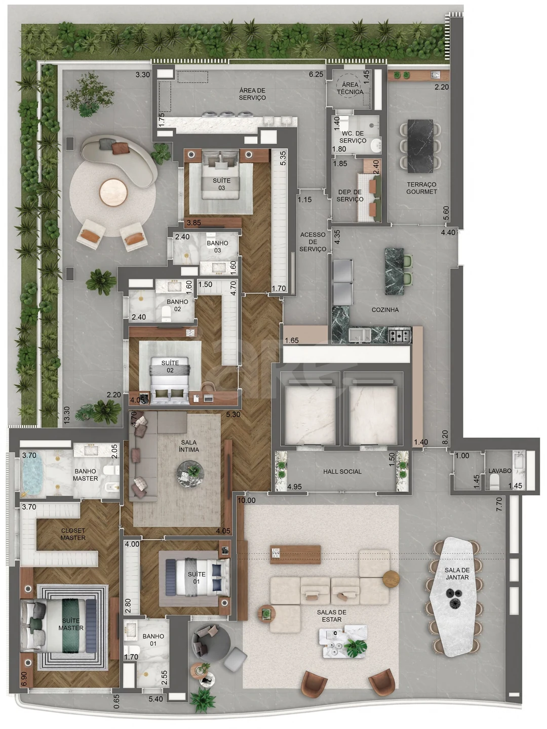 Planta — Garden 436 m²