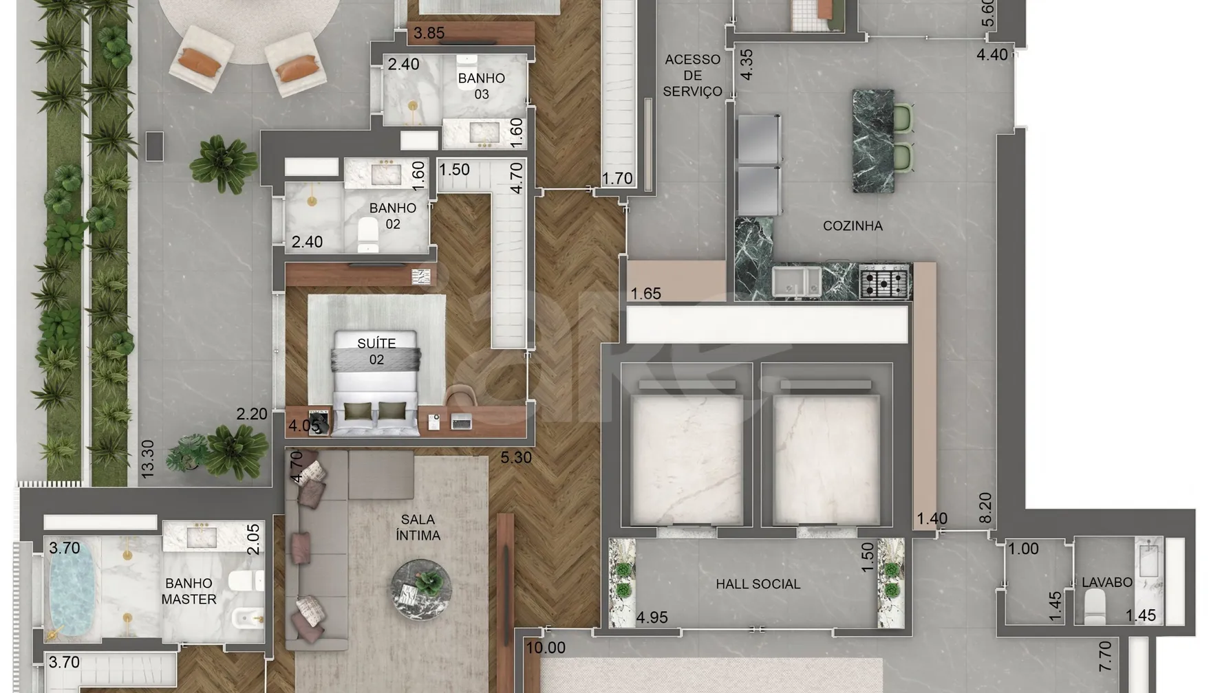 Planta — Garden 436 m²