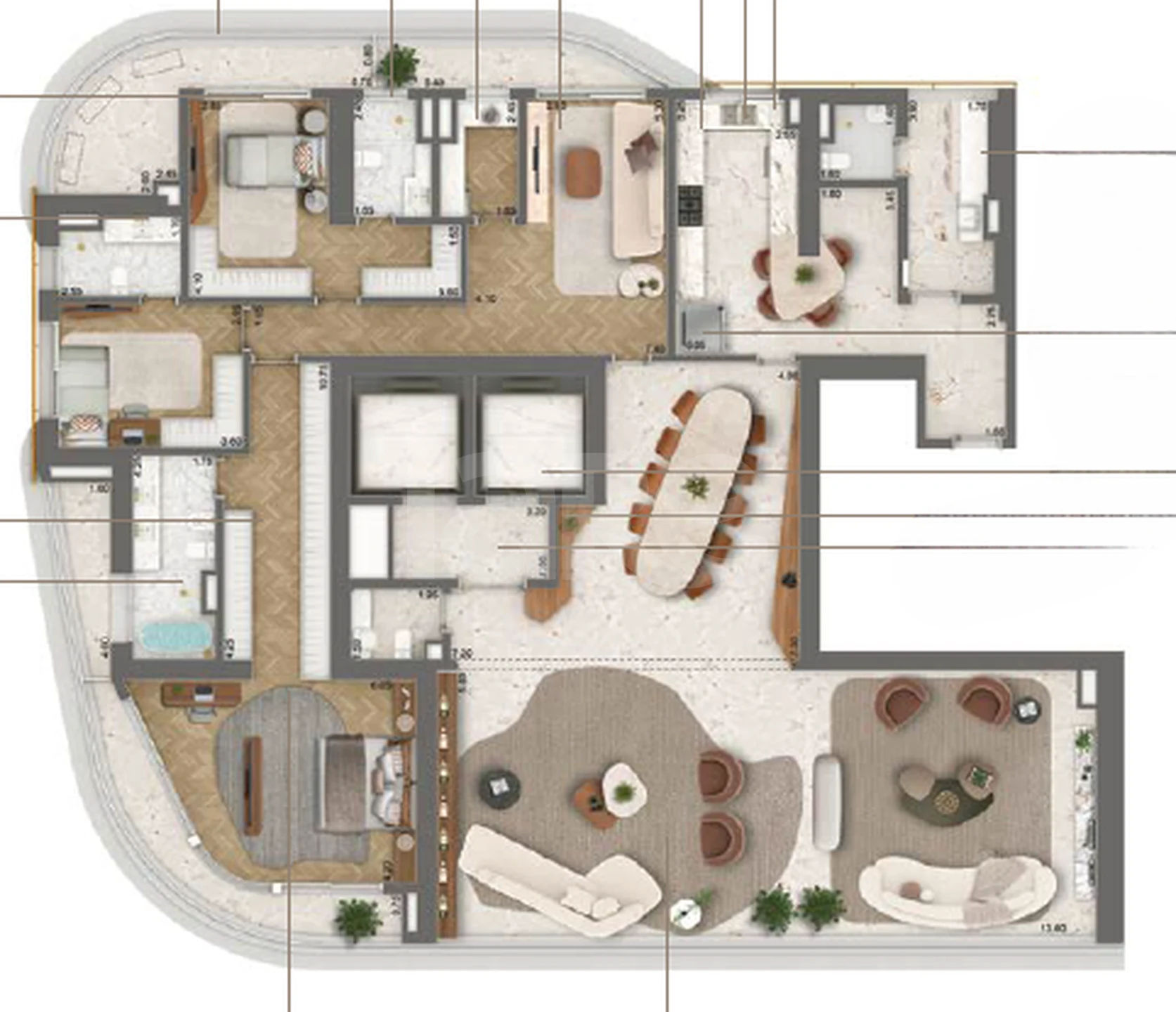 Planta — Apartamento 339 m²