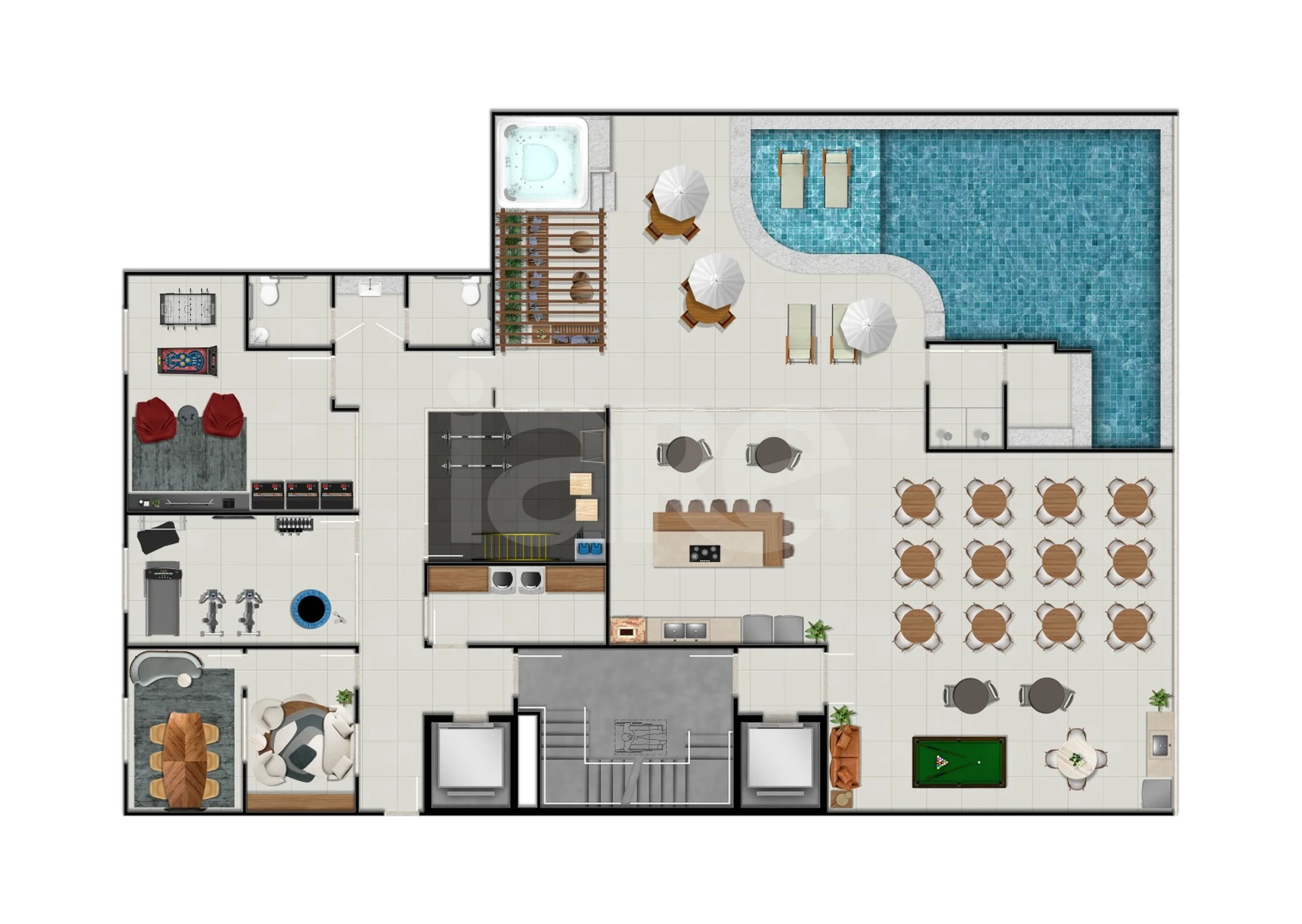 Planta — Pavimento lazer