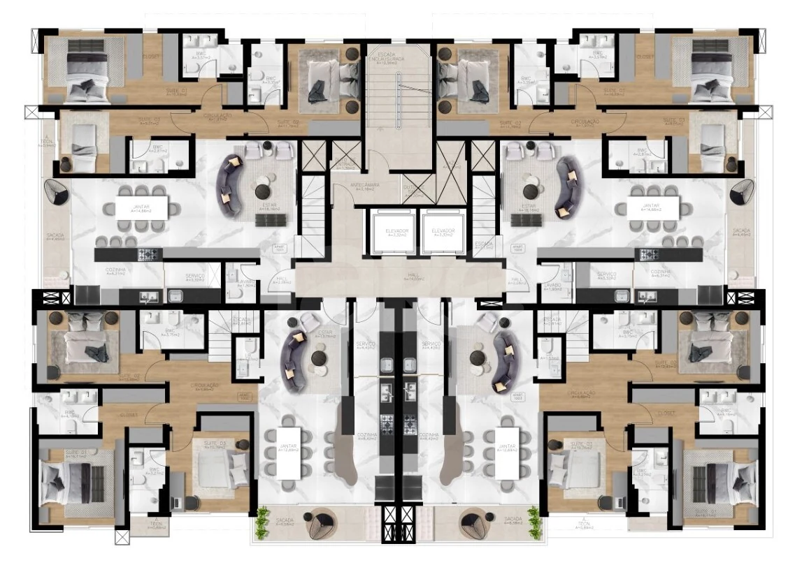 Planta — Pavimento 10