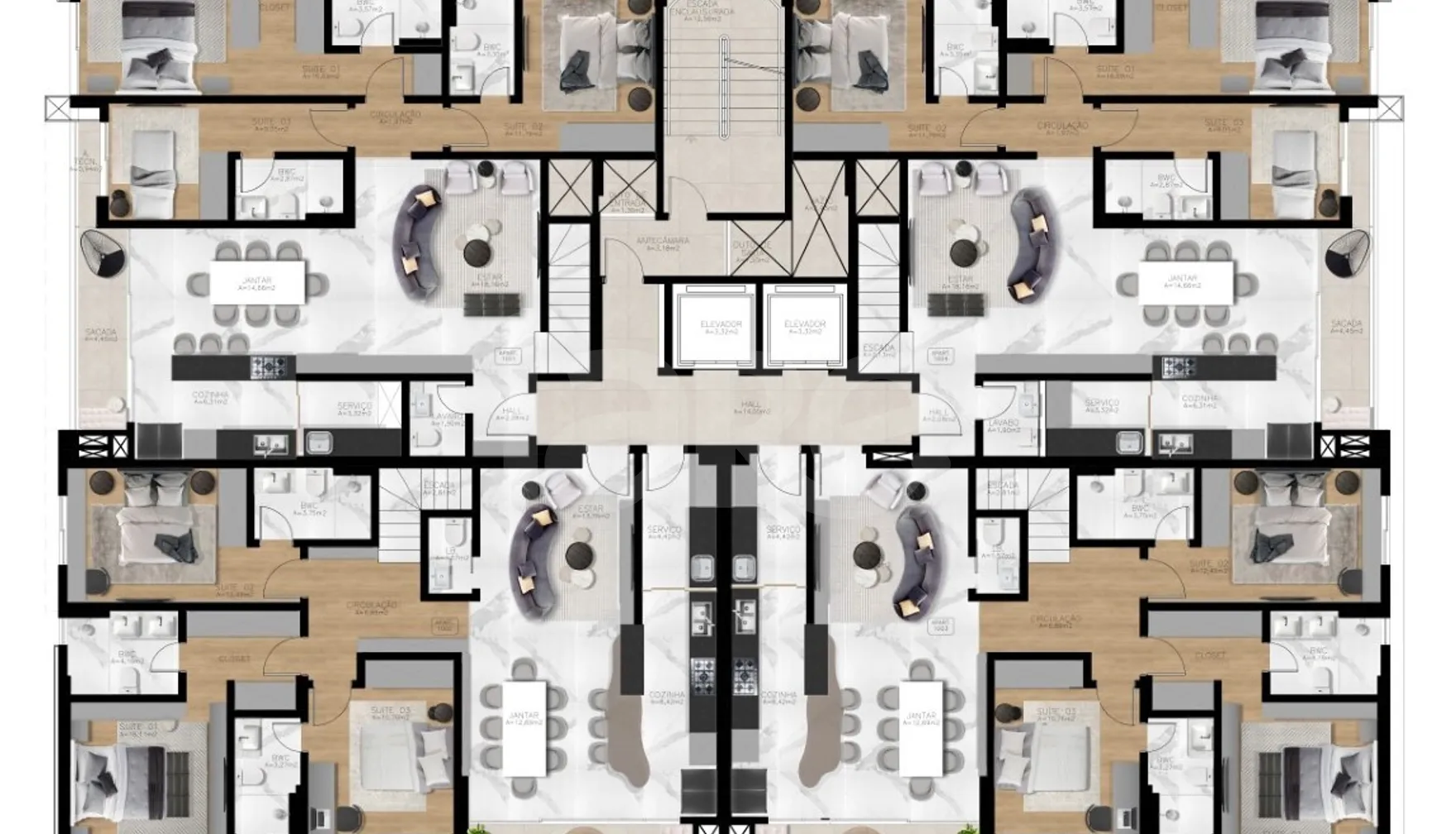 Planta — Pavimento 10