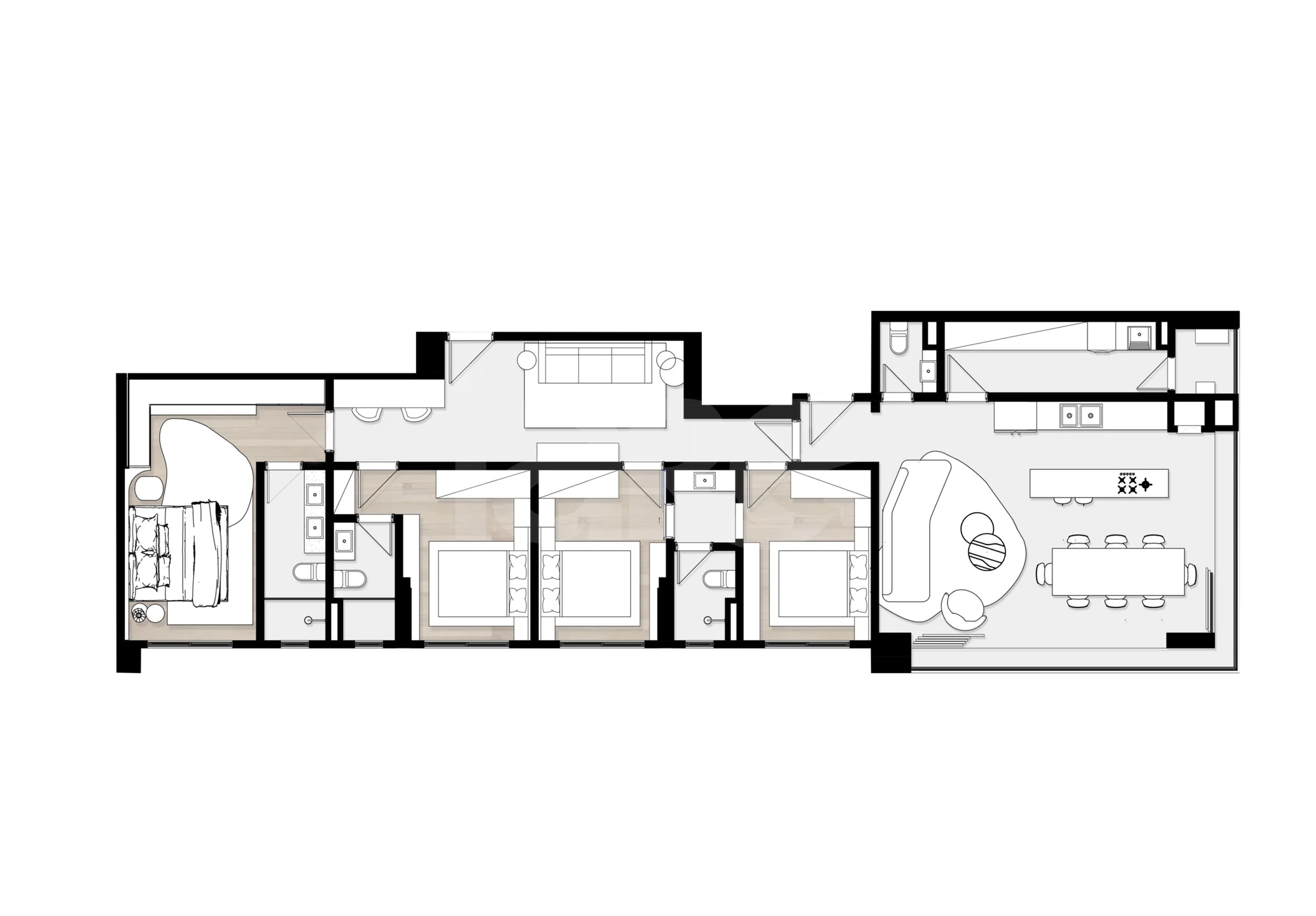 Planta — Apartamento 155 m²