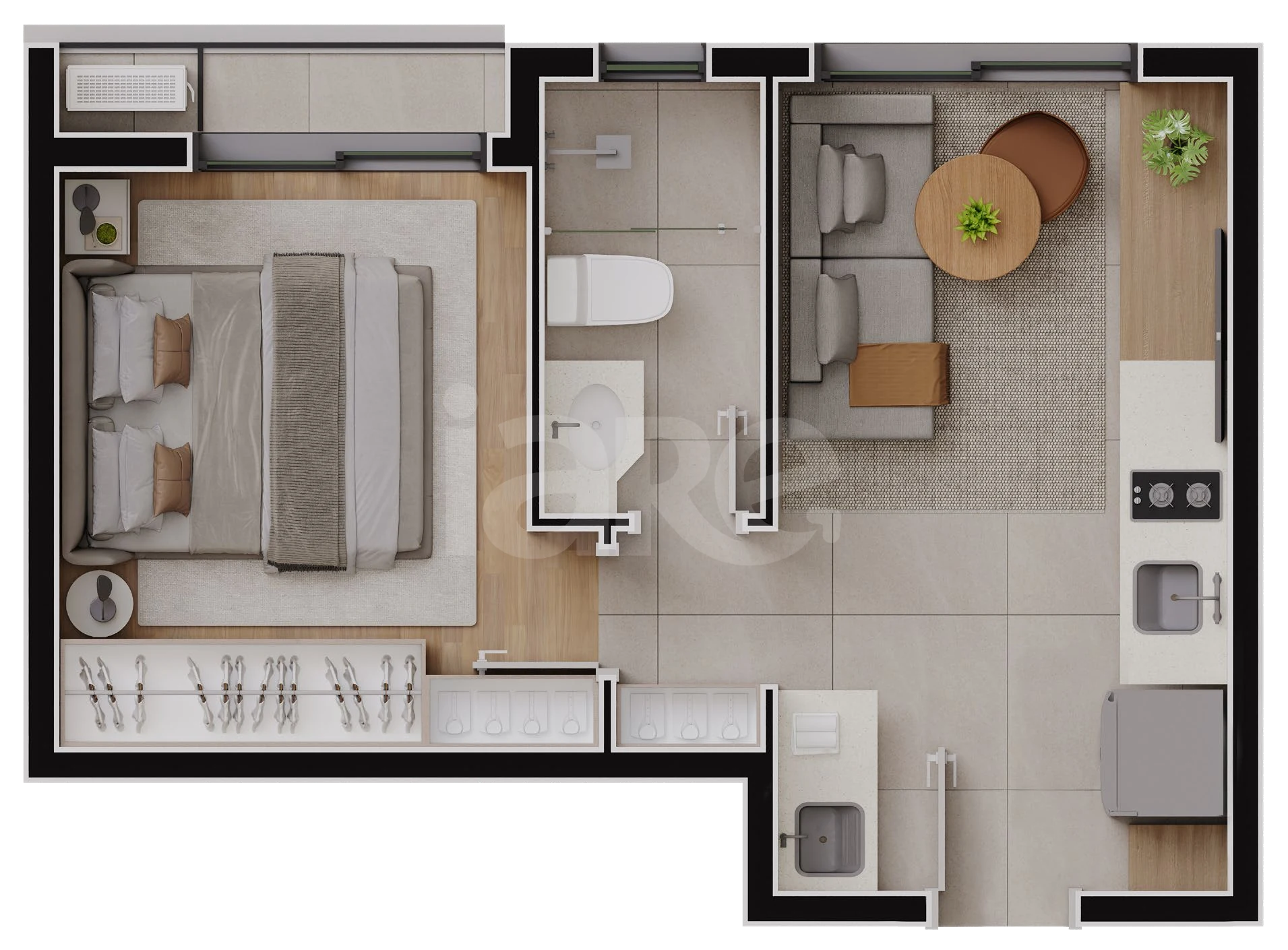 Planta — Apartamento 29,09 m²