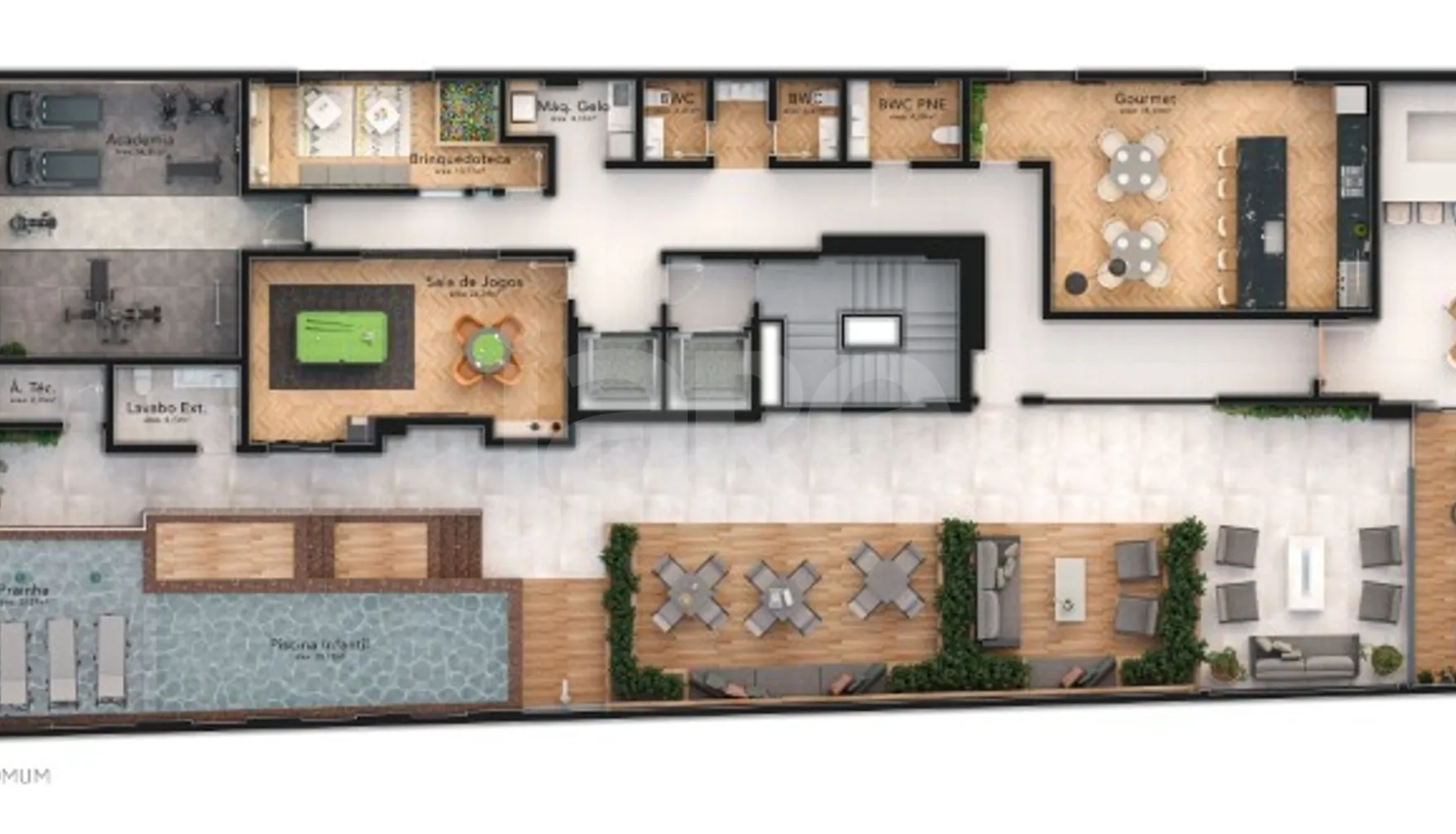 Planta — Pavimento lazer