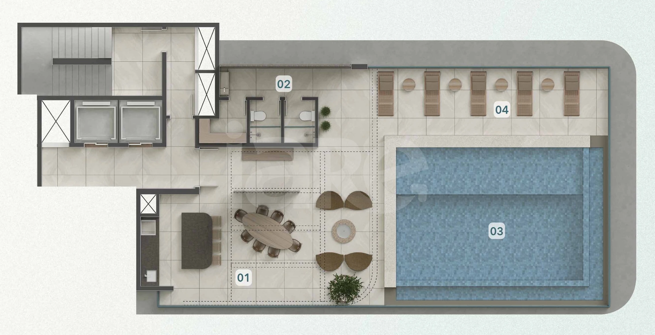 Planta — Pavimento rooftop
