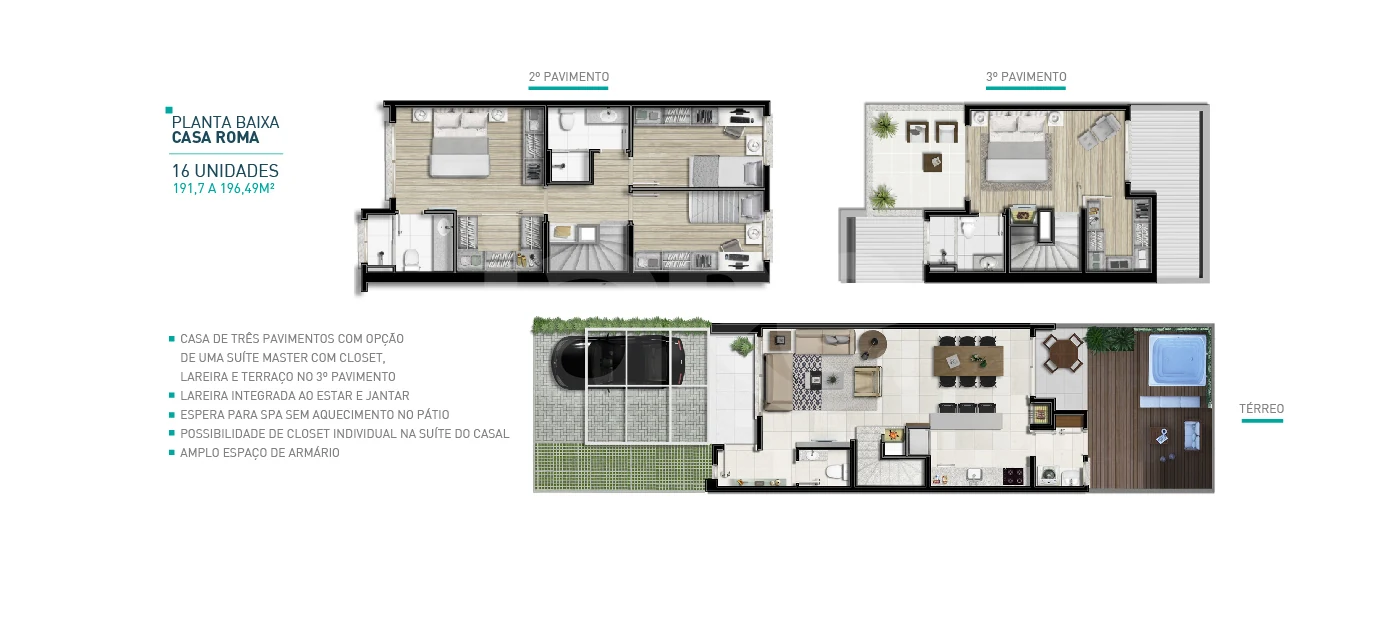 Planta — Casa em Condomínio 196,38 m²
