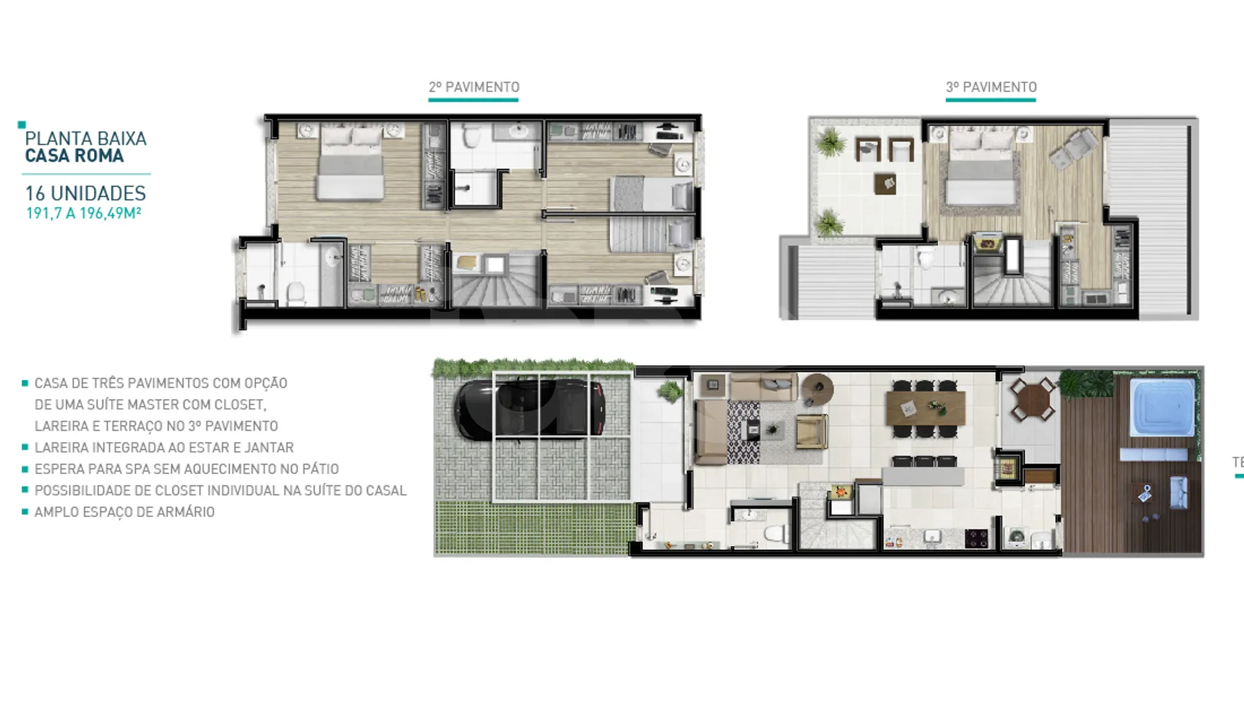 Planta — Casa em Condomínio 196,38 m²