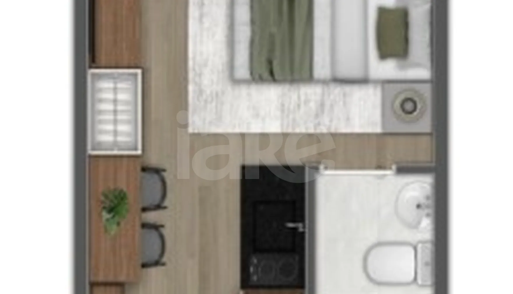 Planta — Studio 17,98 m²