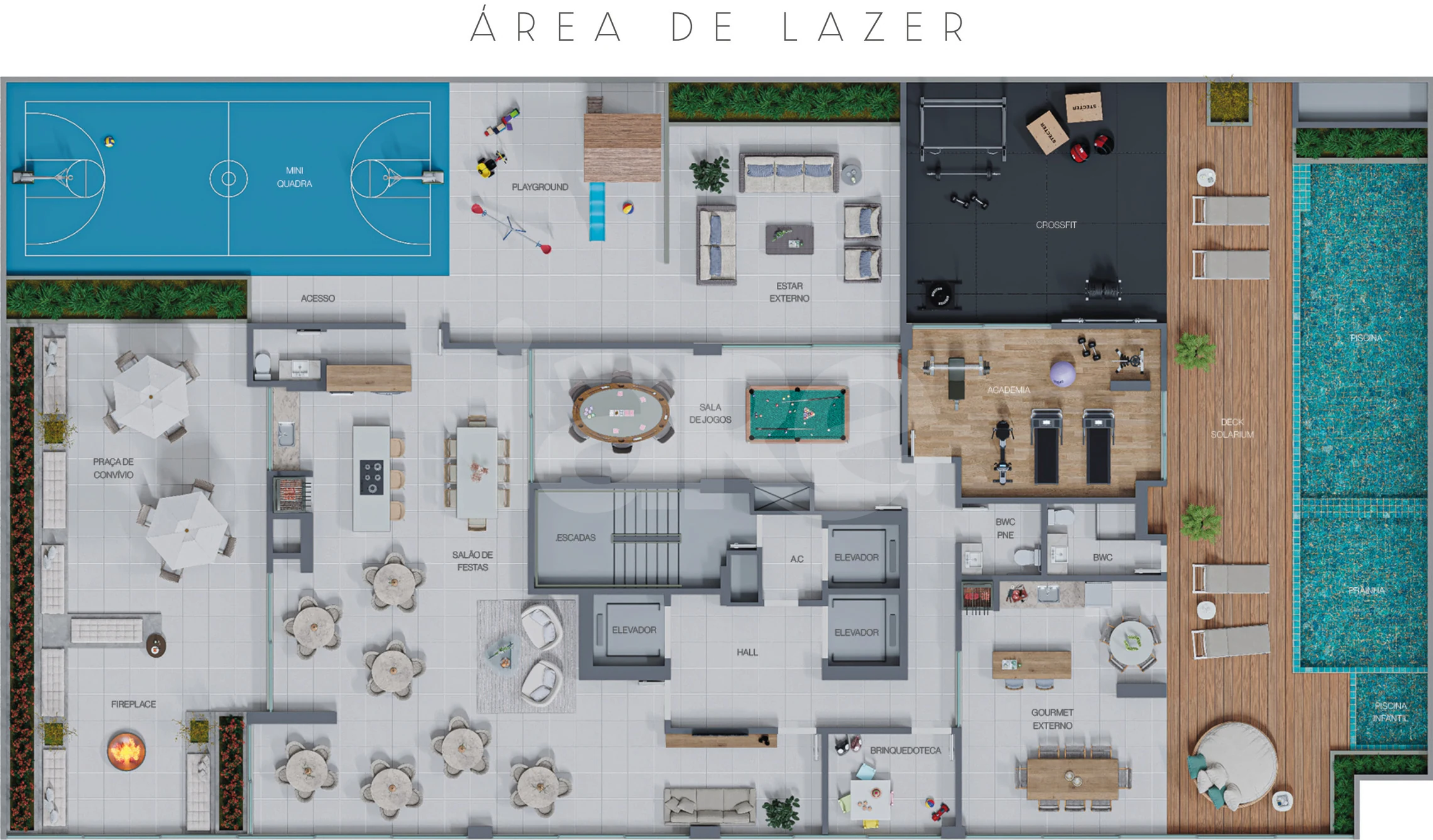 Planta — Pavimento lazer