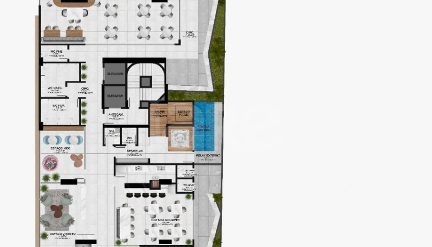 Planta — Pavimento lazer