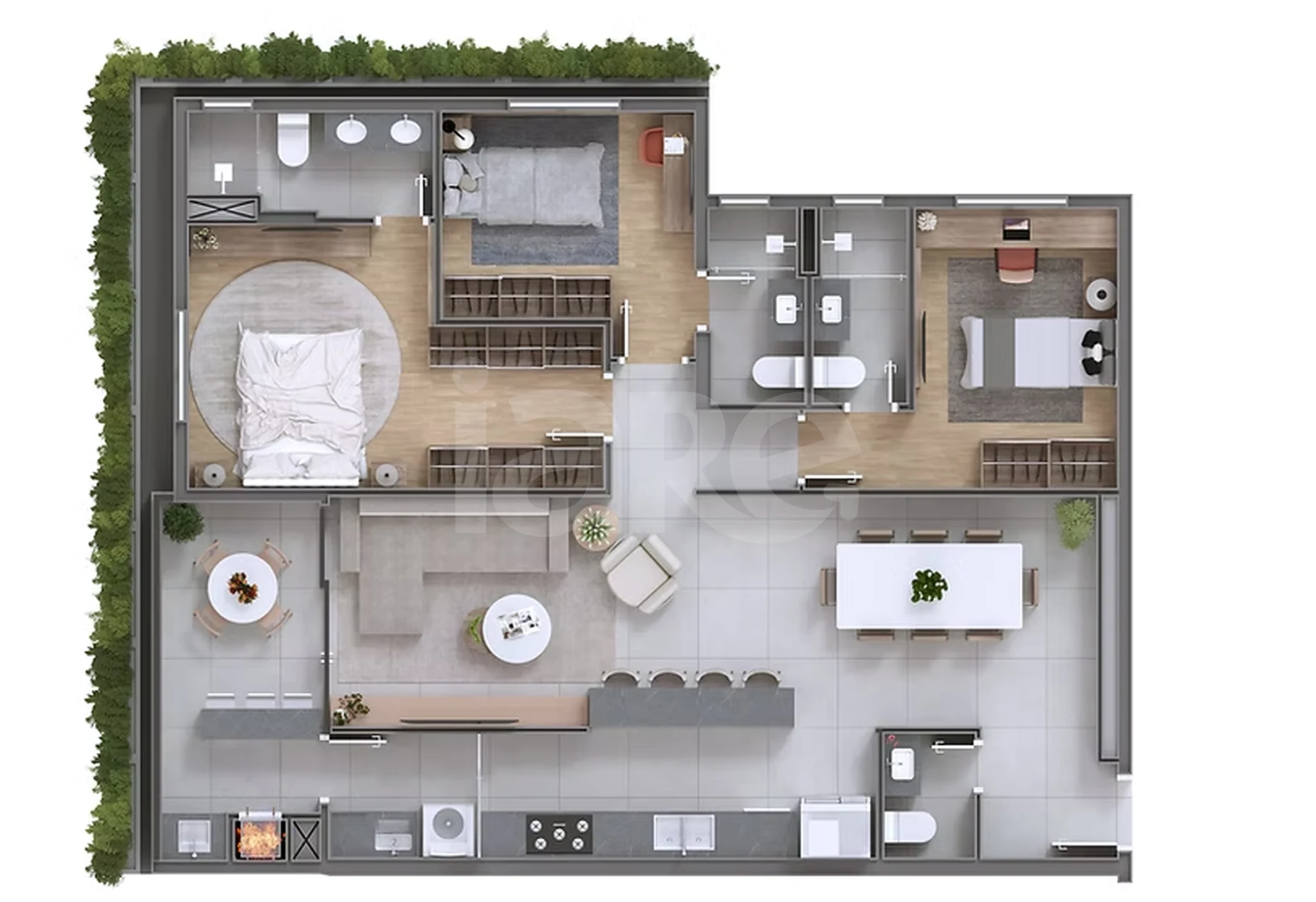 Planta — Apartamento 114,43 m²