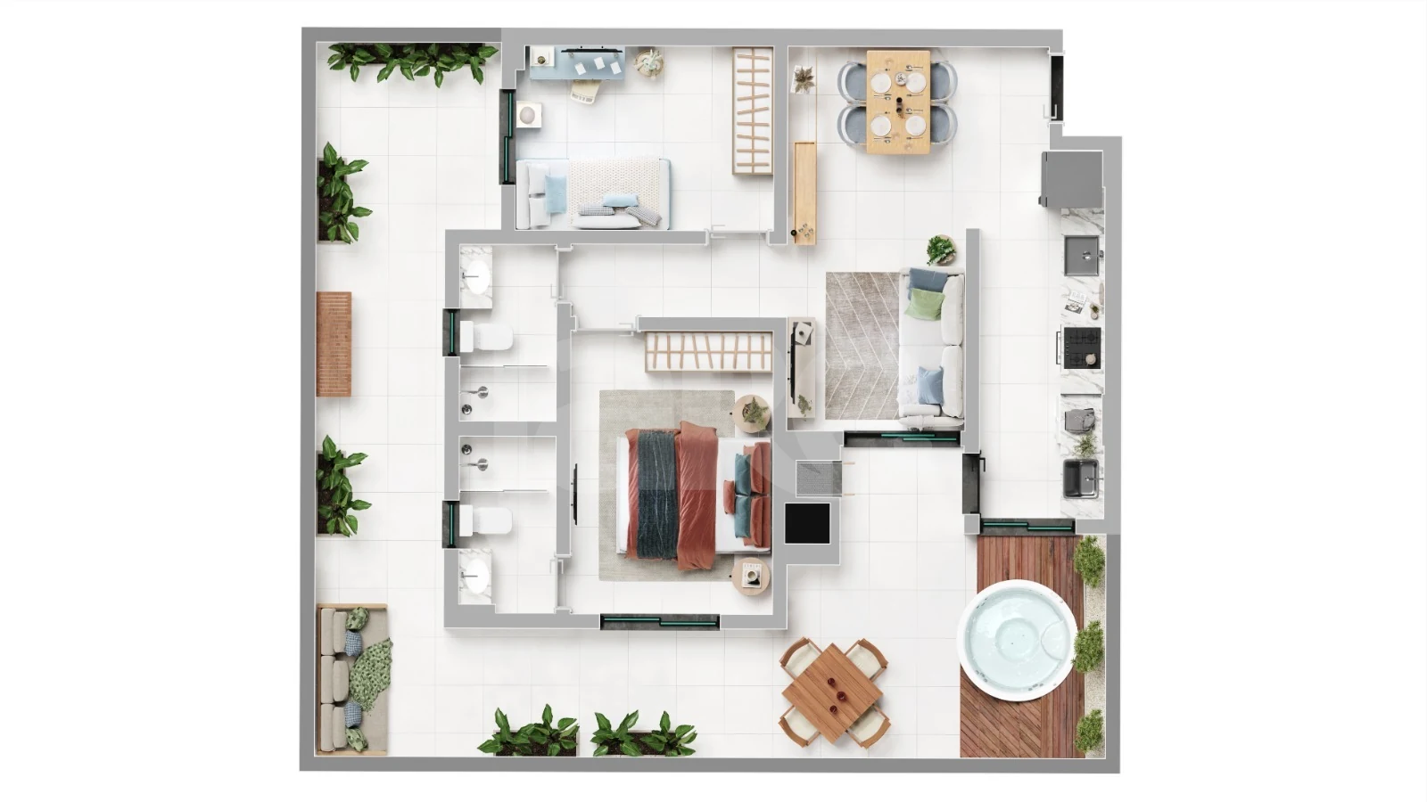 Planta — Garden 74,79 m²