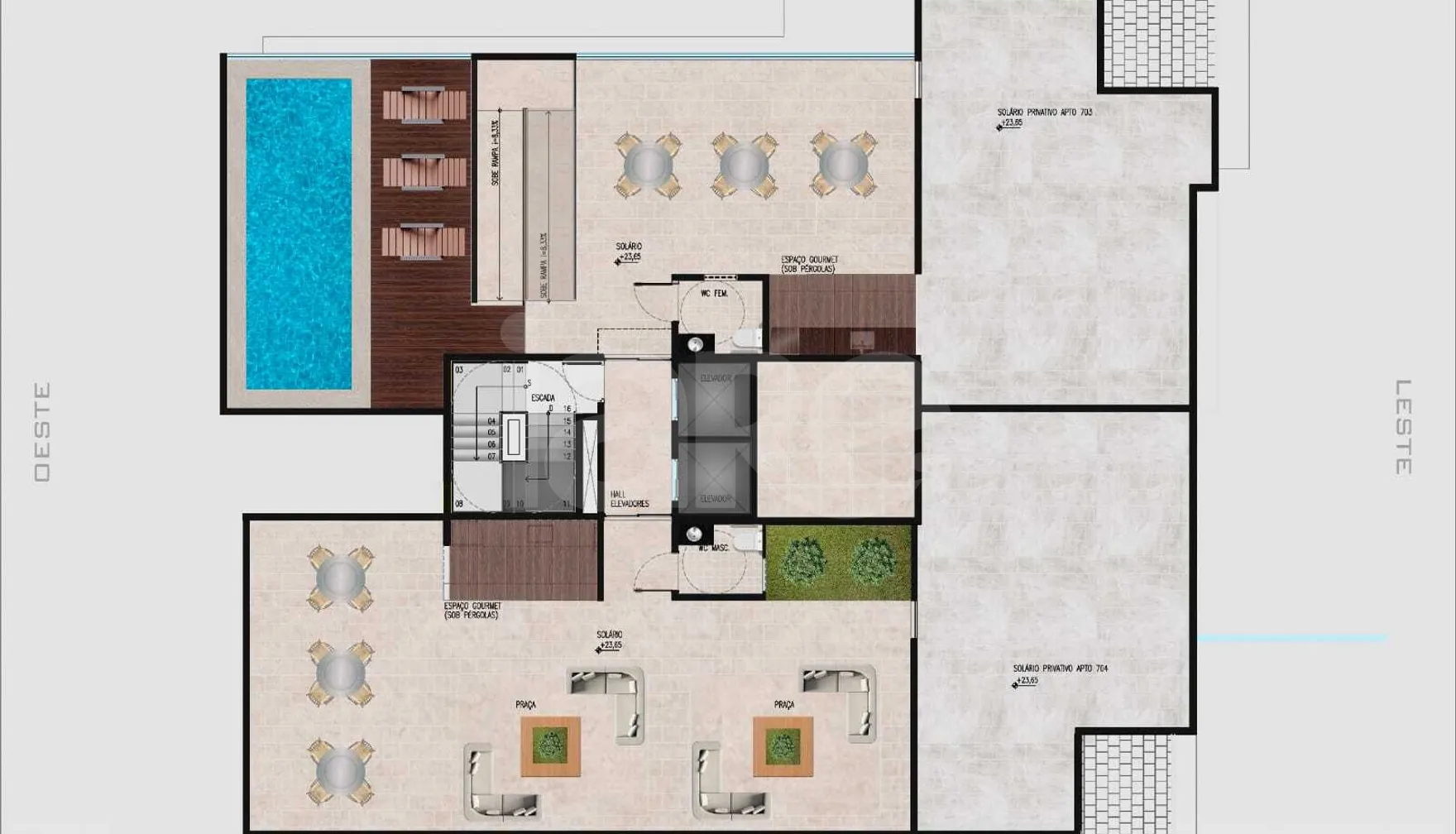 Planta — Pavimento lazer