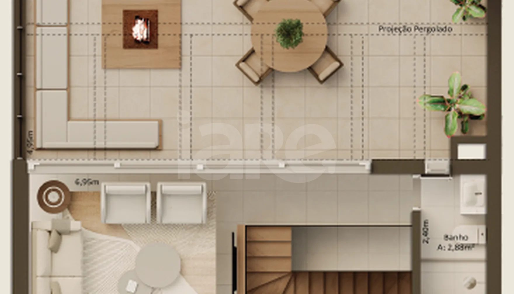 Planta — Cobertura Duplex 202,96 m²