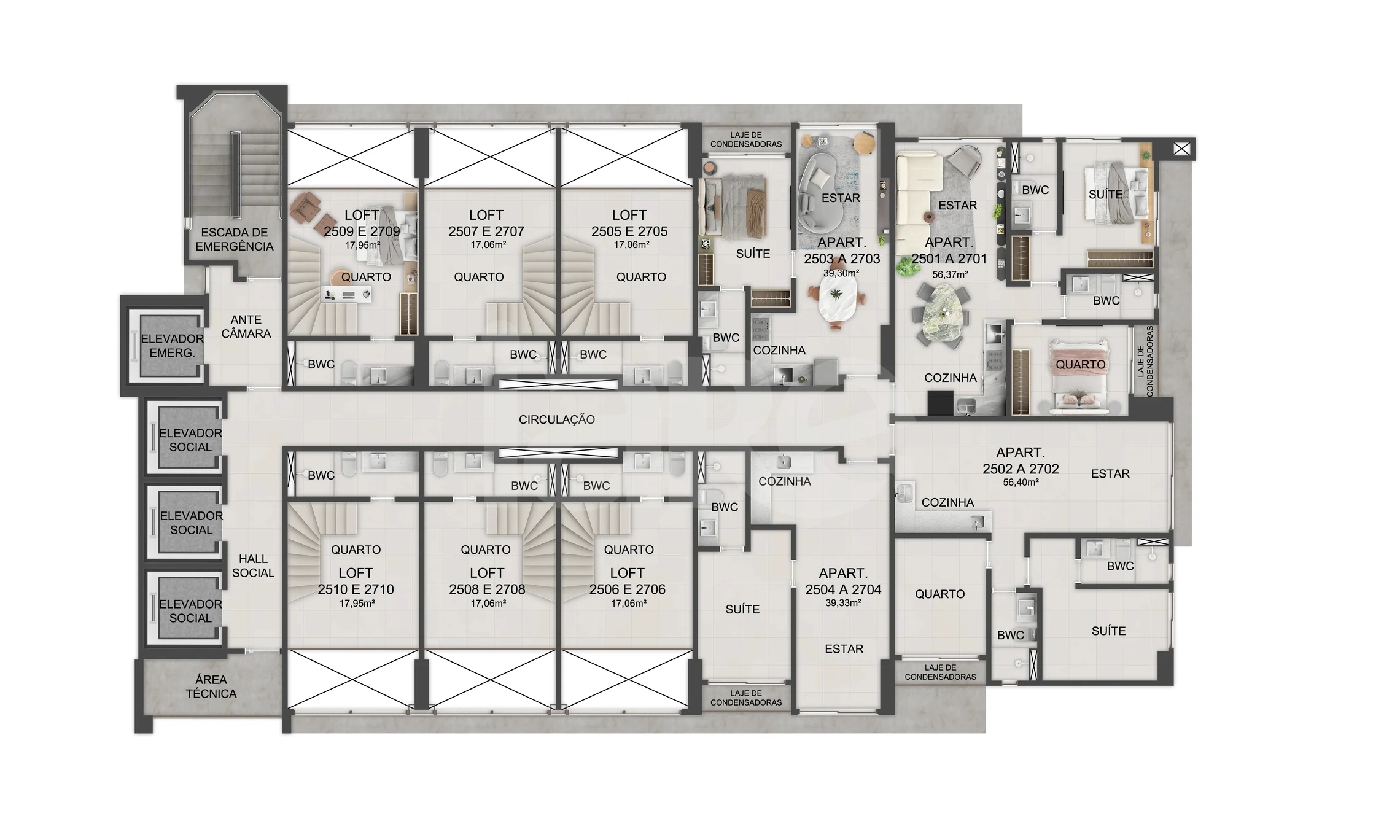 Planta — Pavimento 25
