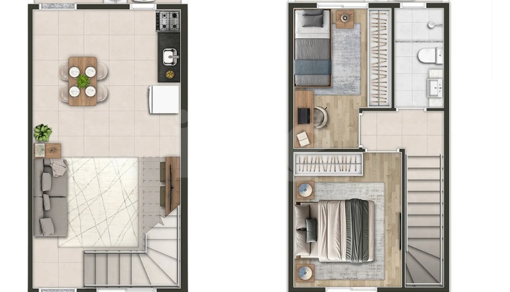 Planta — Casa em Condomínio 54,06 m²