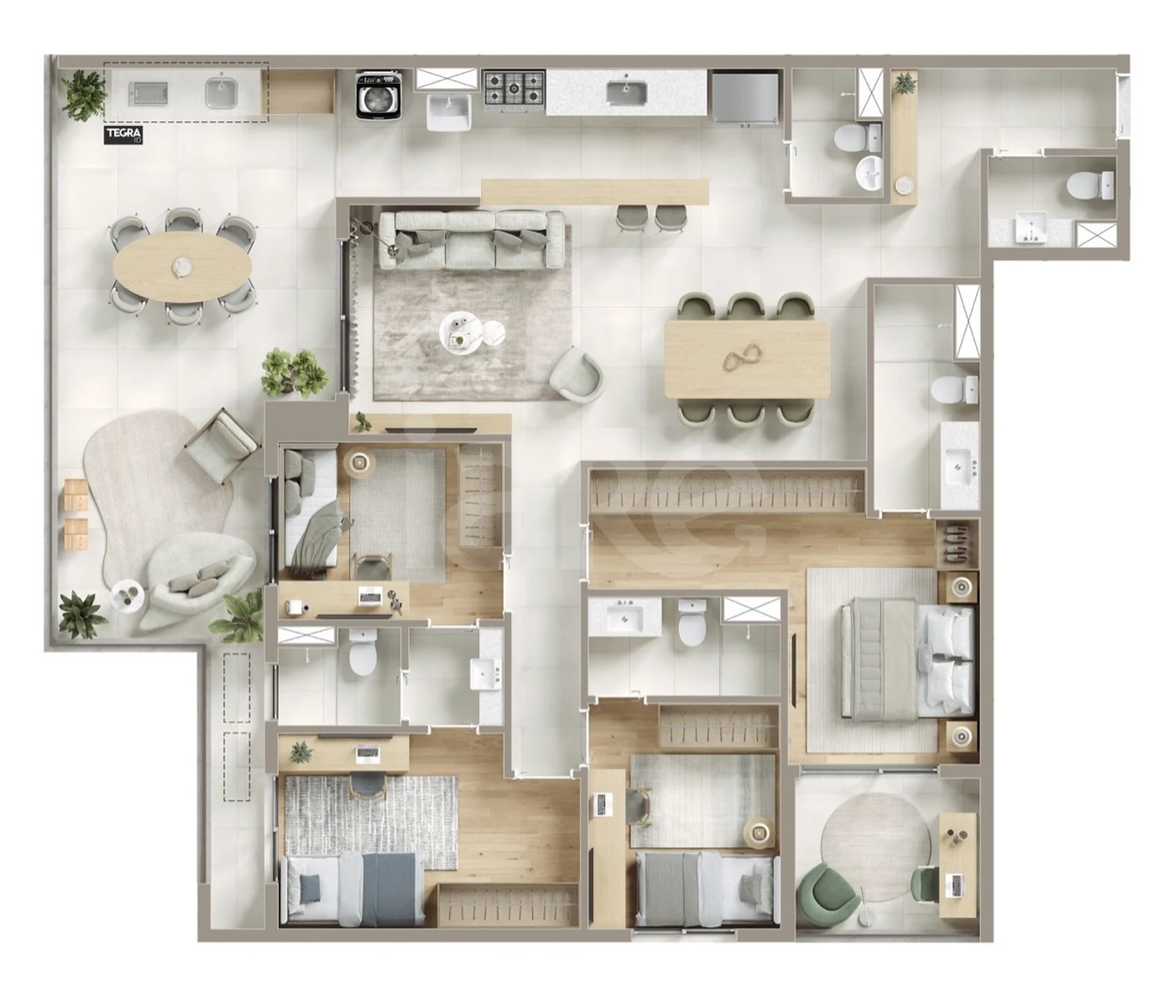 Planta — Apartamento 146 m²