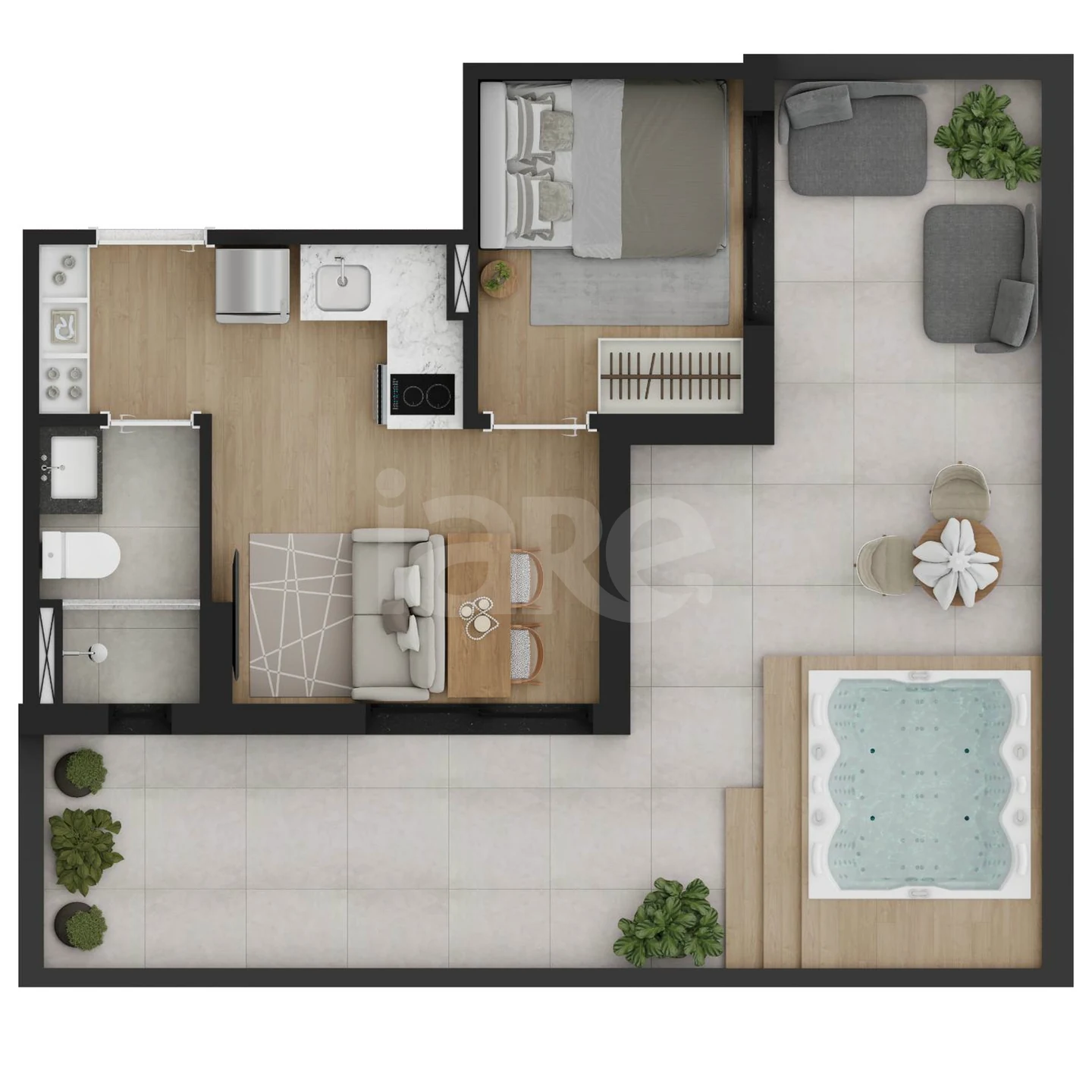 Planta — Garden 55,49 m²